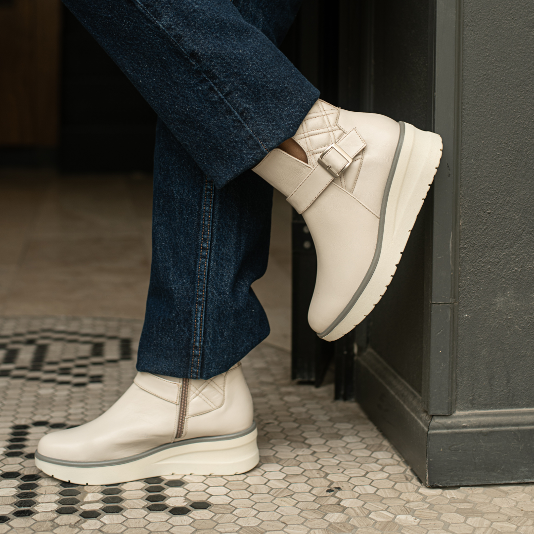 Botín LIPSTICK piel latte