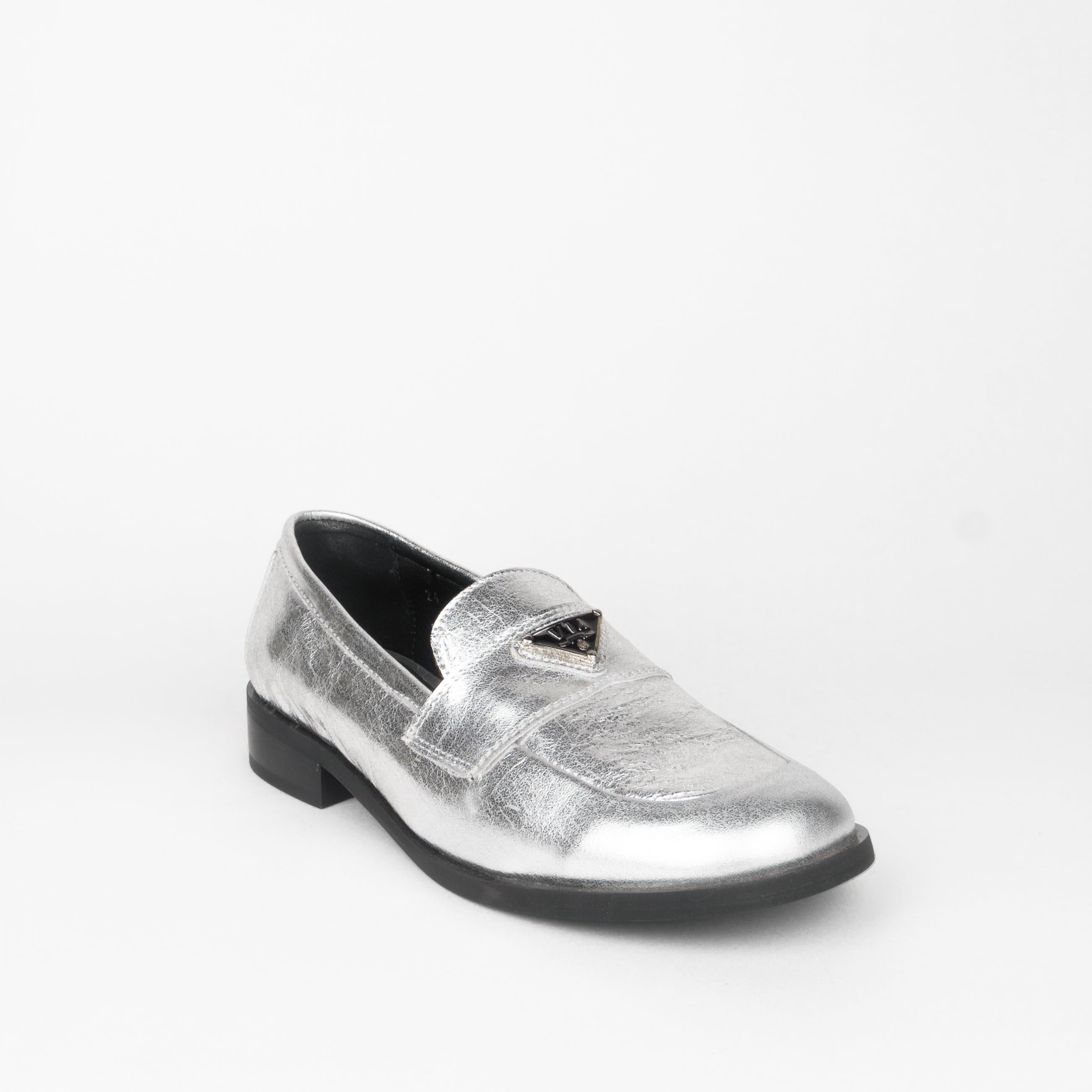 Mocasín LAU piel plata