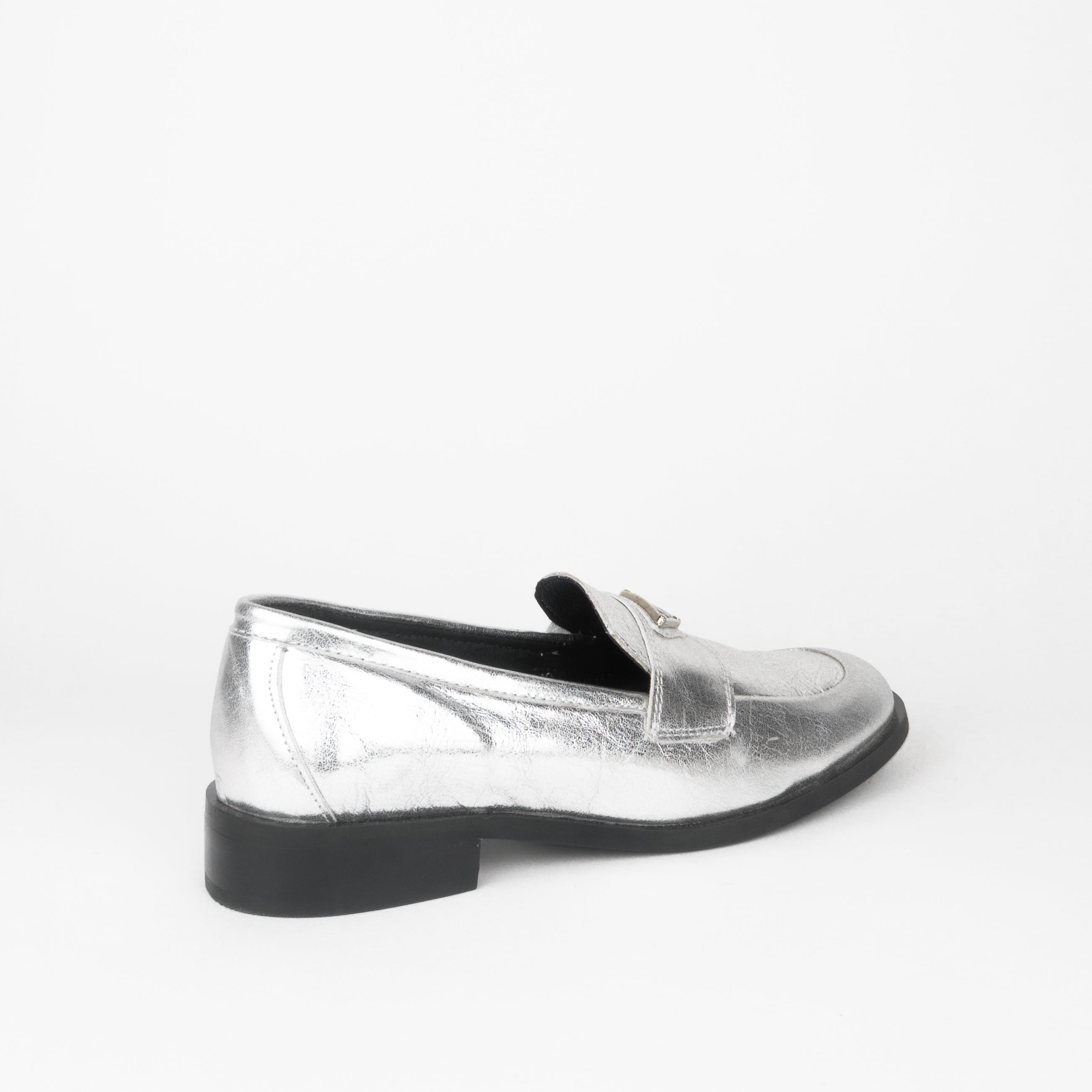 Mocasín LAU piel plata