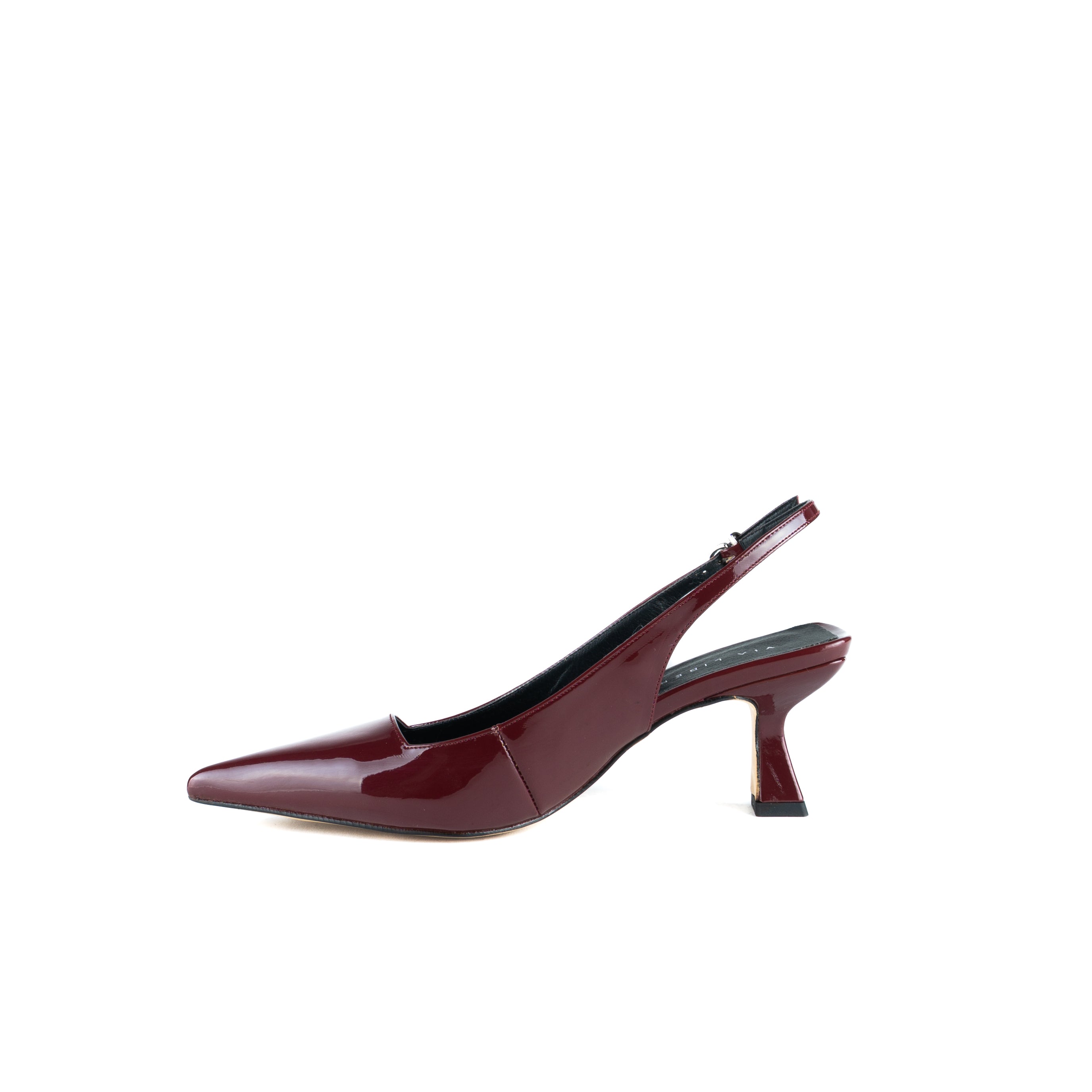 Zapatilla JANINE charol black cherry
