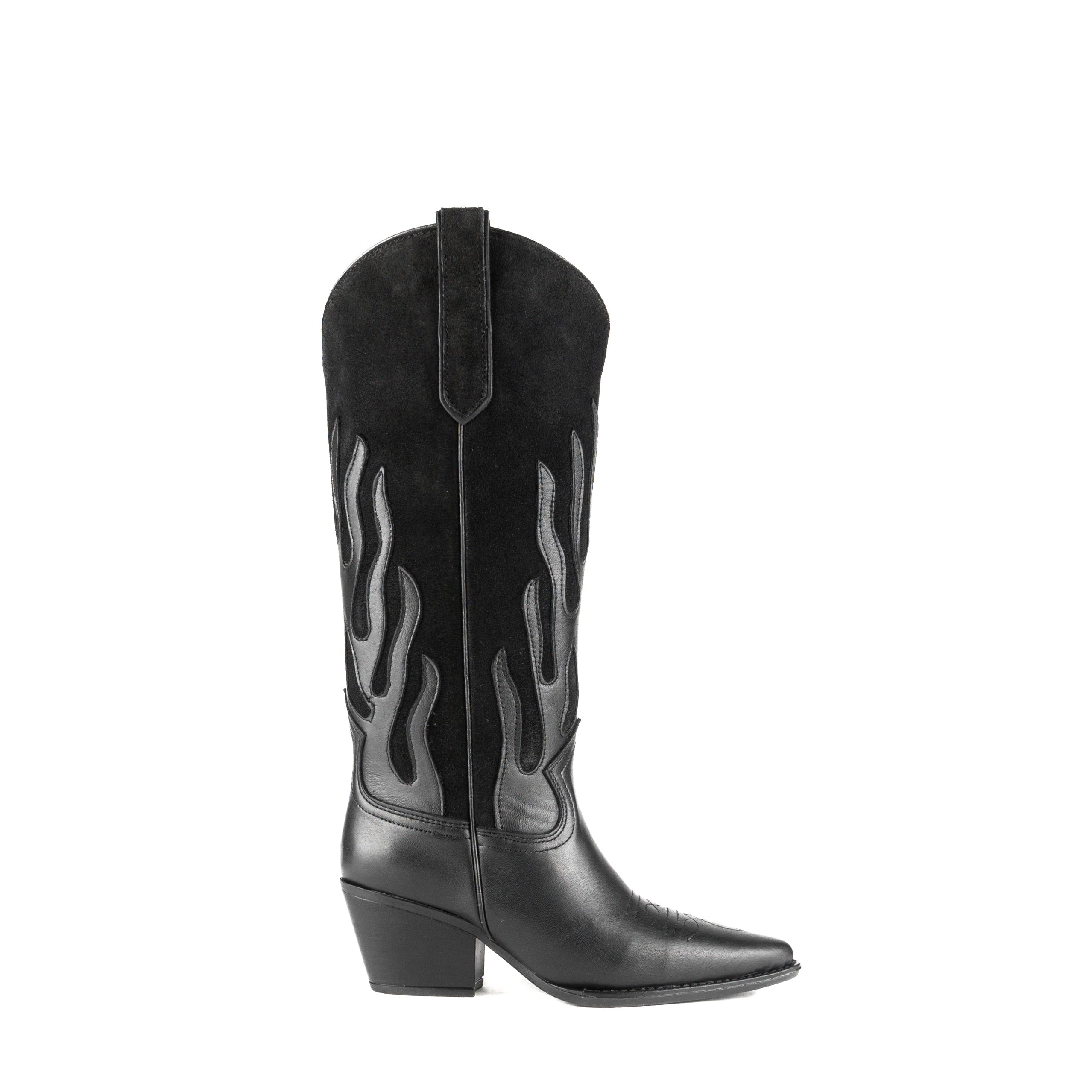 Bota MONTANA piel/gamuza negro