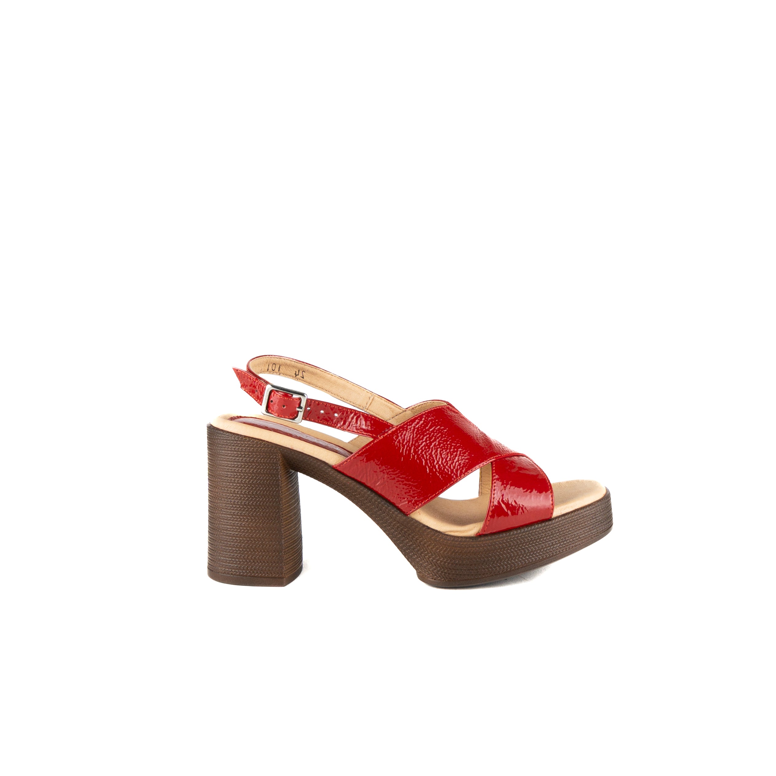 Sandalia ISLA charol rojo
