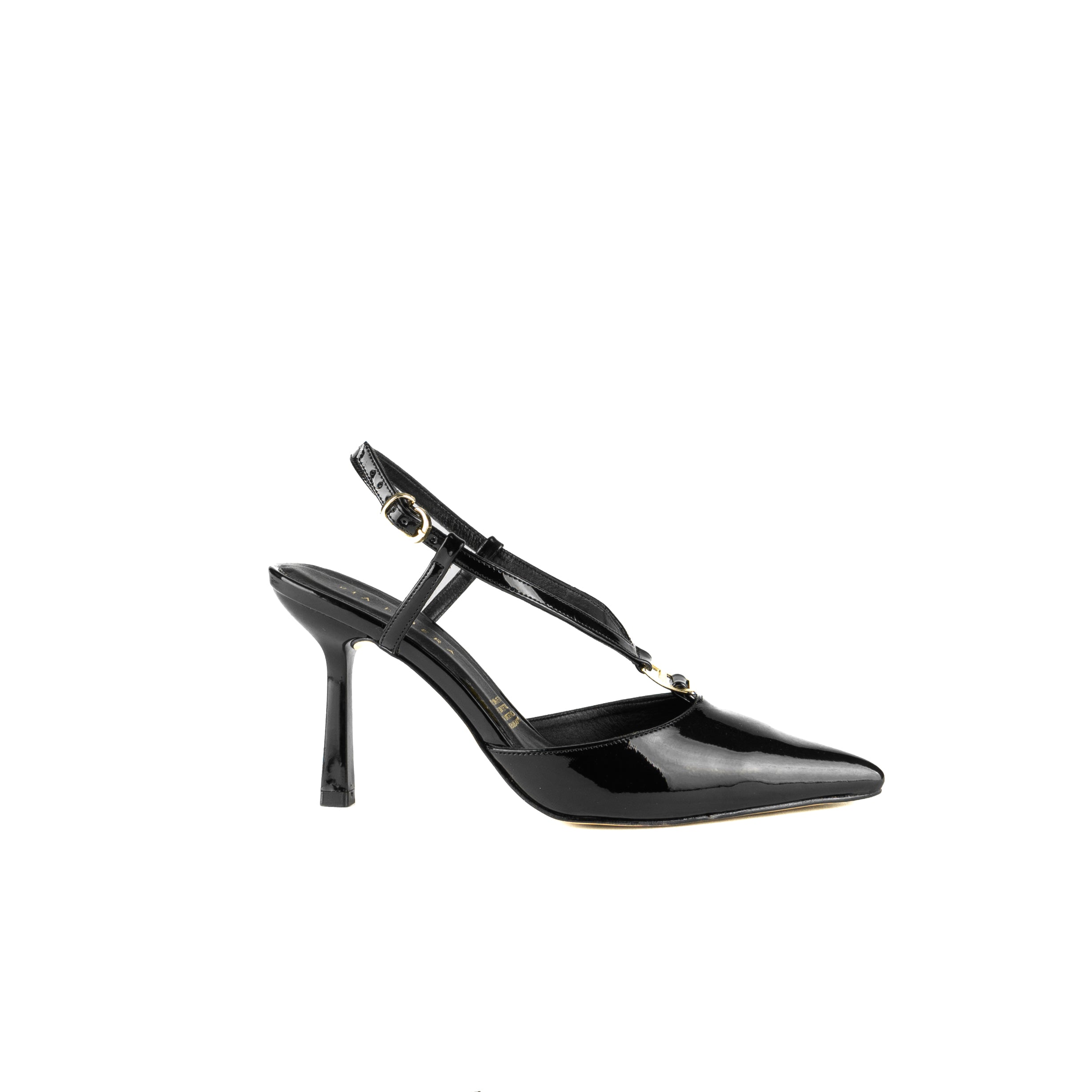 Zapatilla de tacón alto LUCIANA charol negro