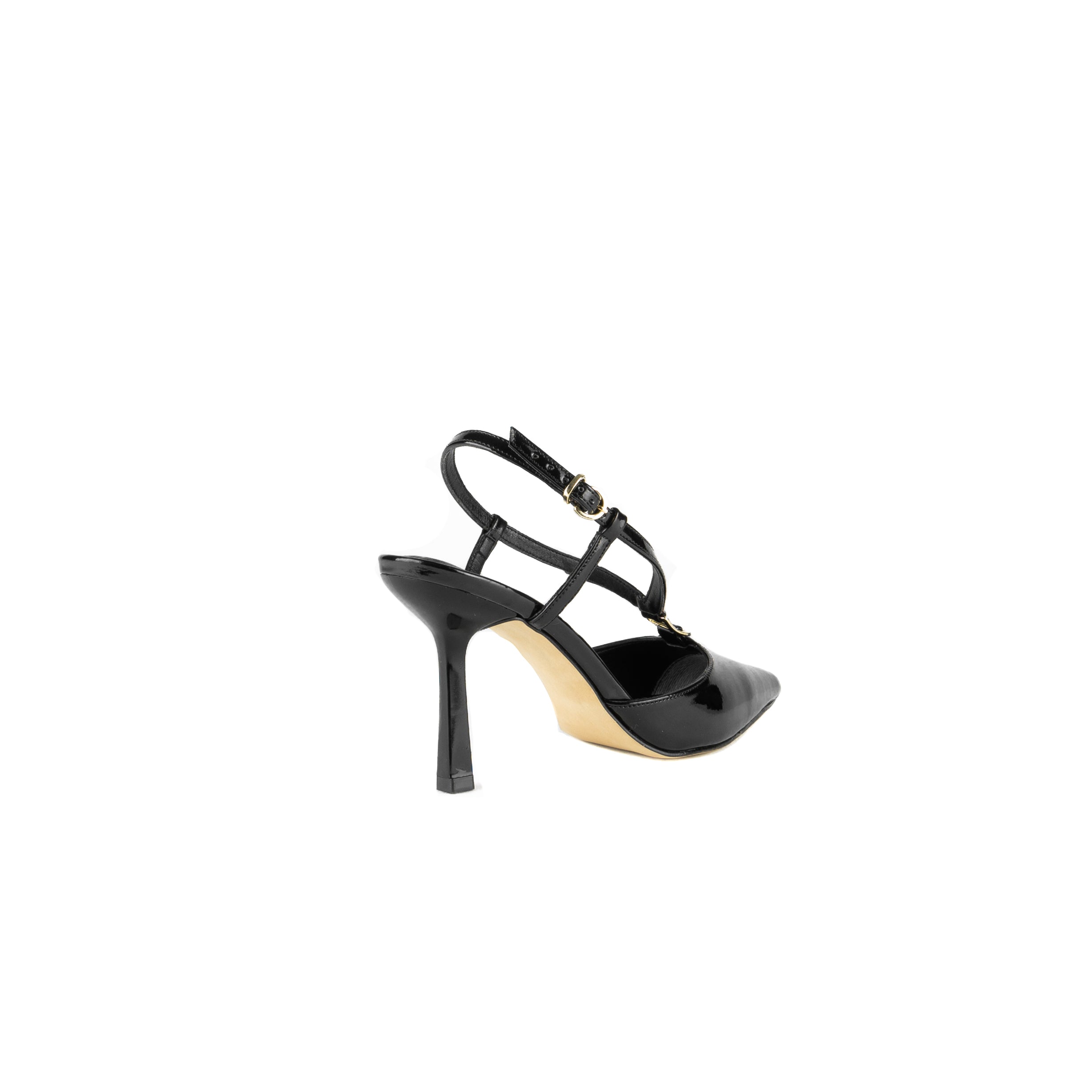 Zapatilla de tacón alto LUCIANA charol negro