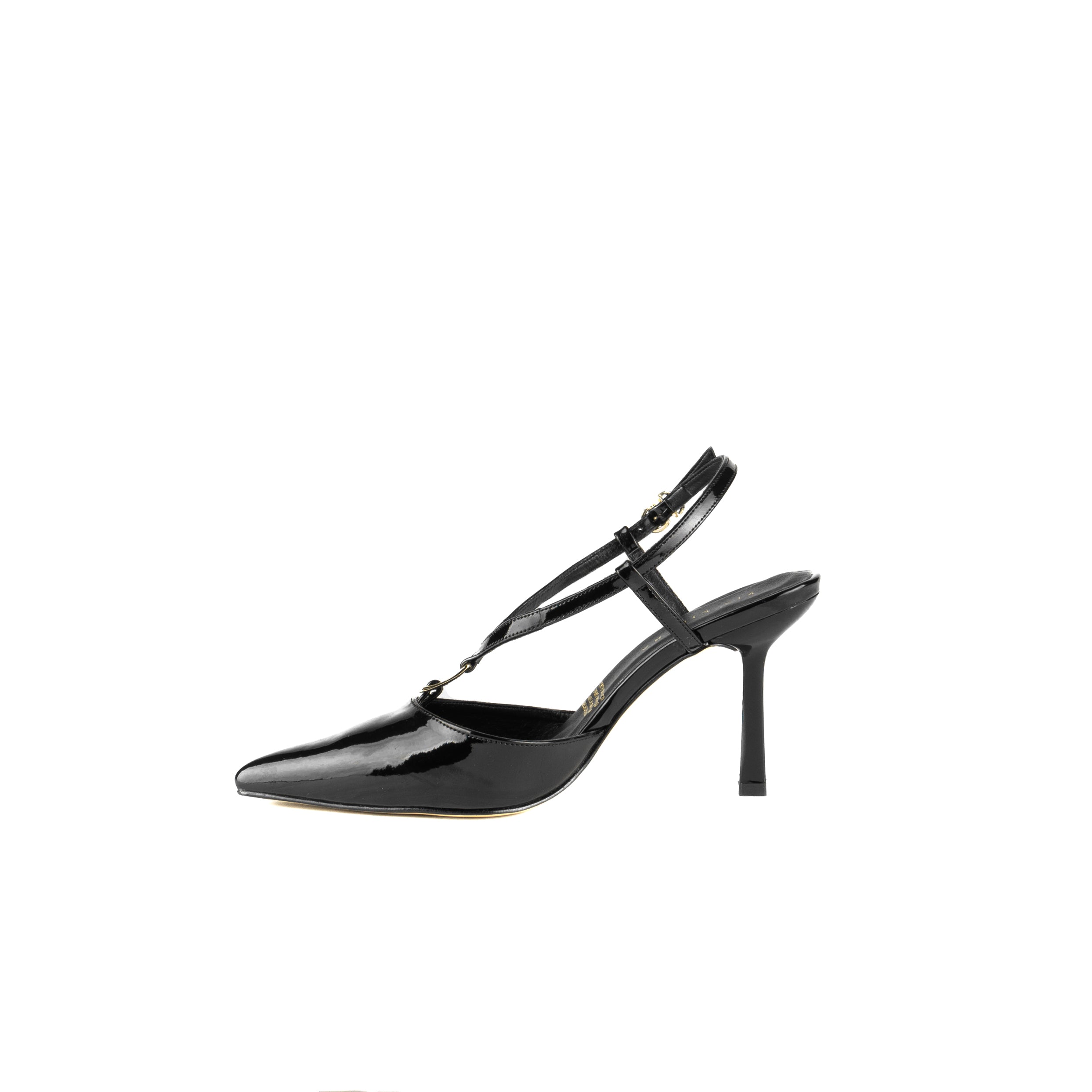 Zapatilla de tacón alto LUCIANA charol negro