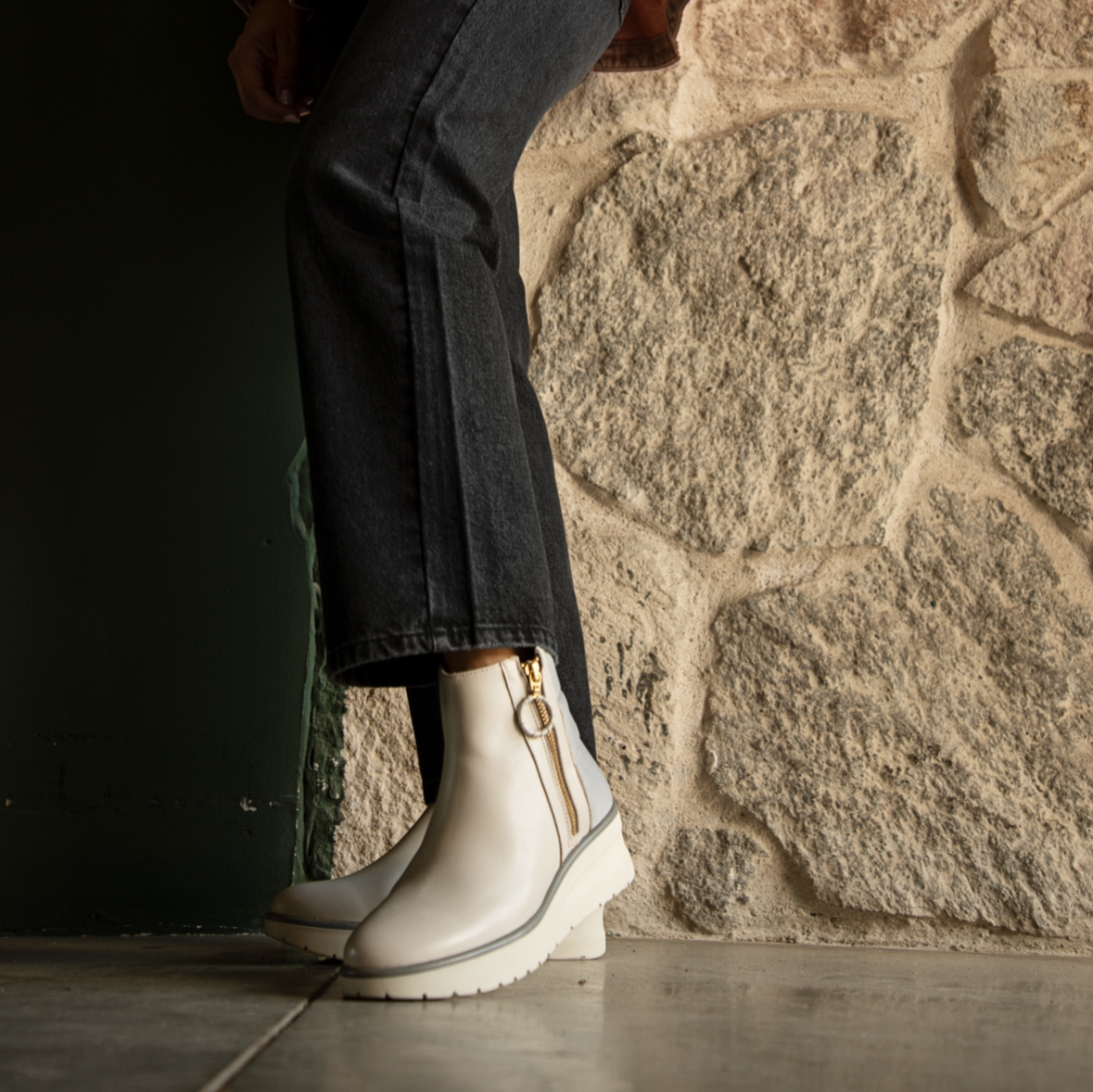 Botin ALAMEDA piel latte