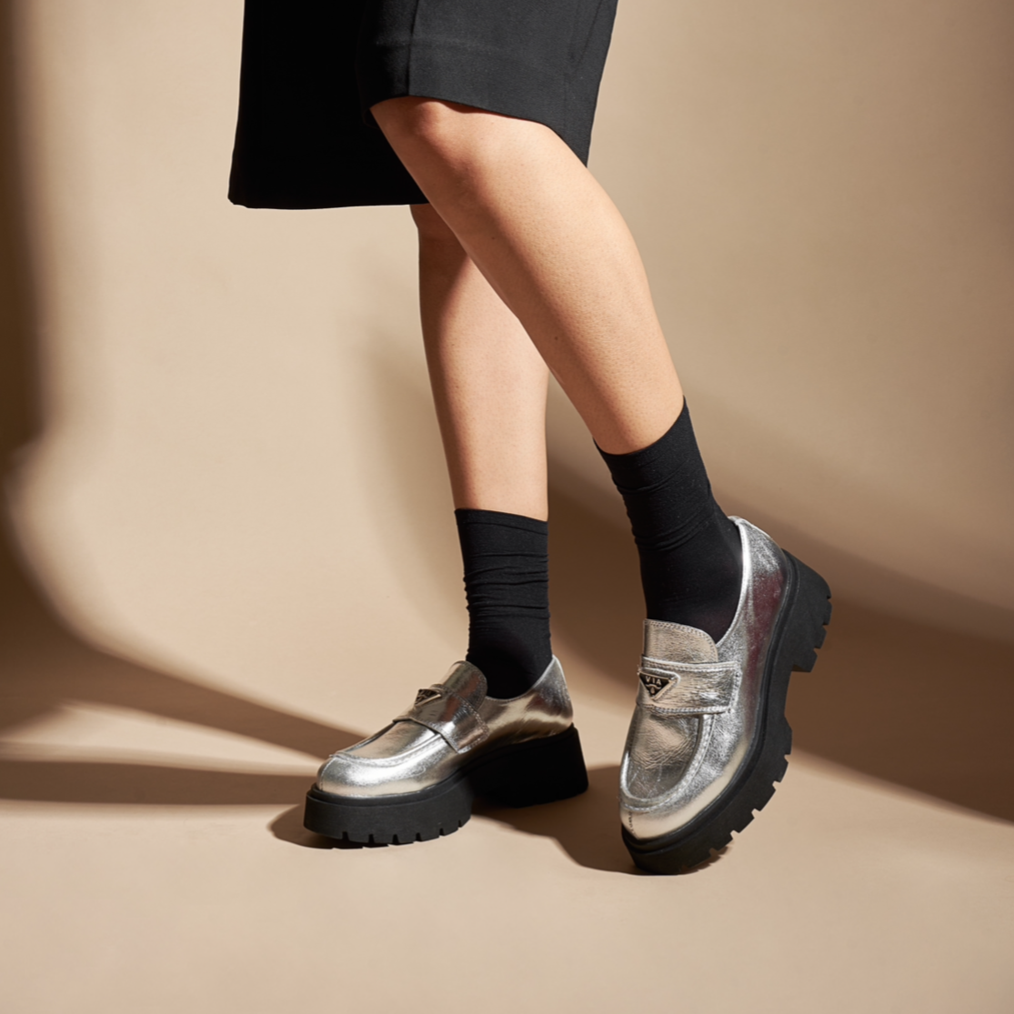 Mocasin PIPER piel plata