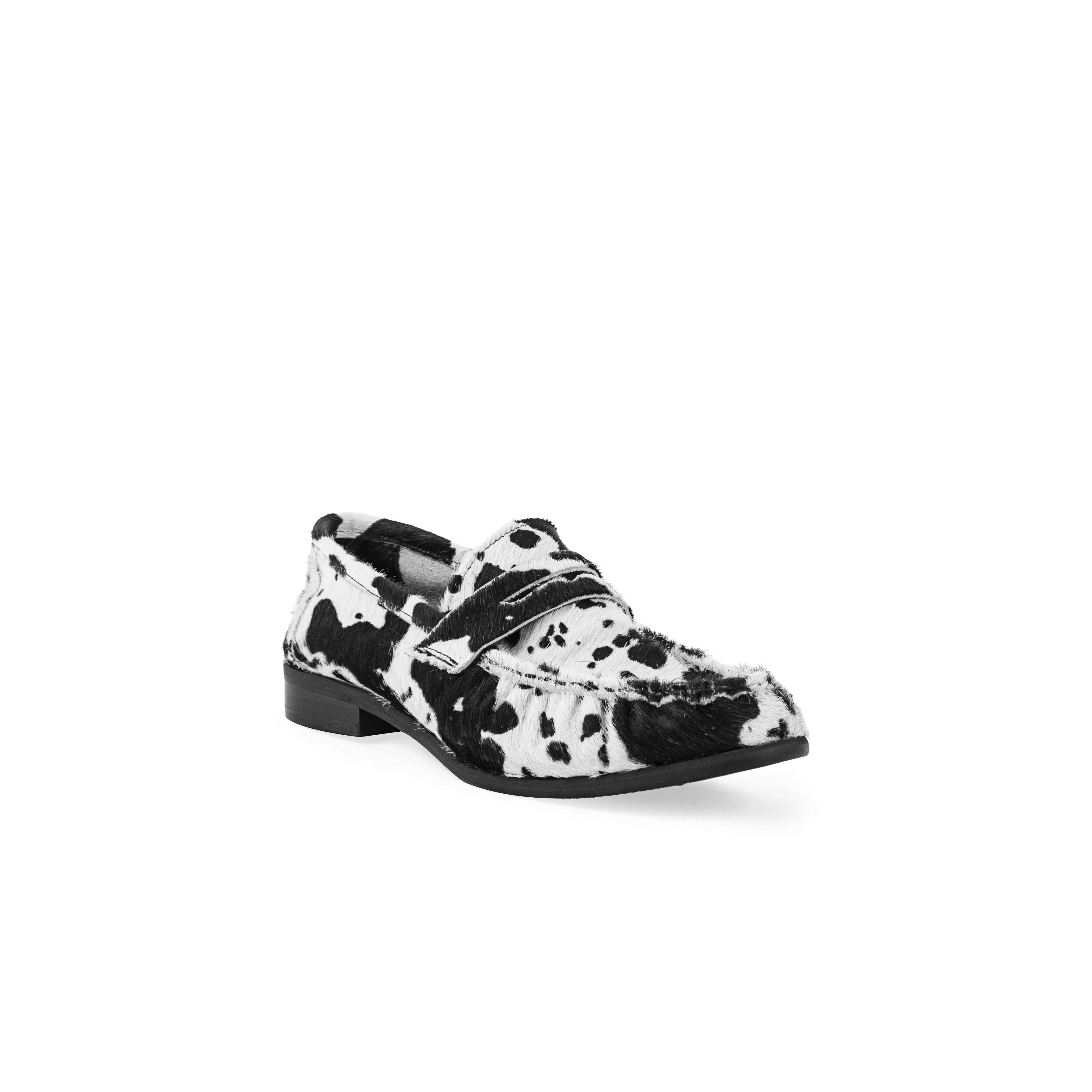 Mocasin LUCCA pelo negro blanco