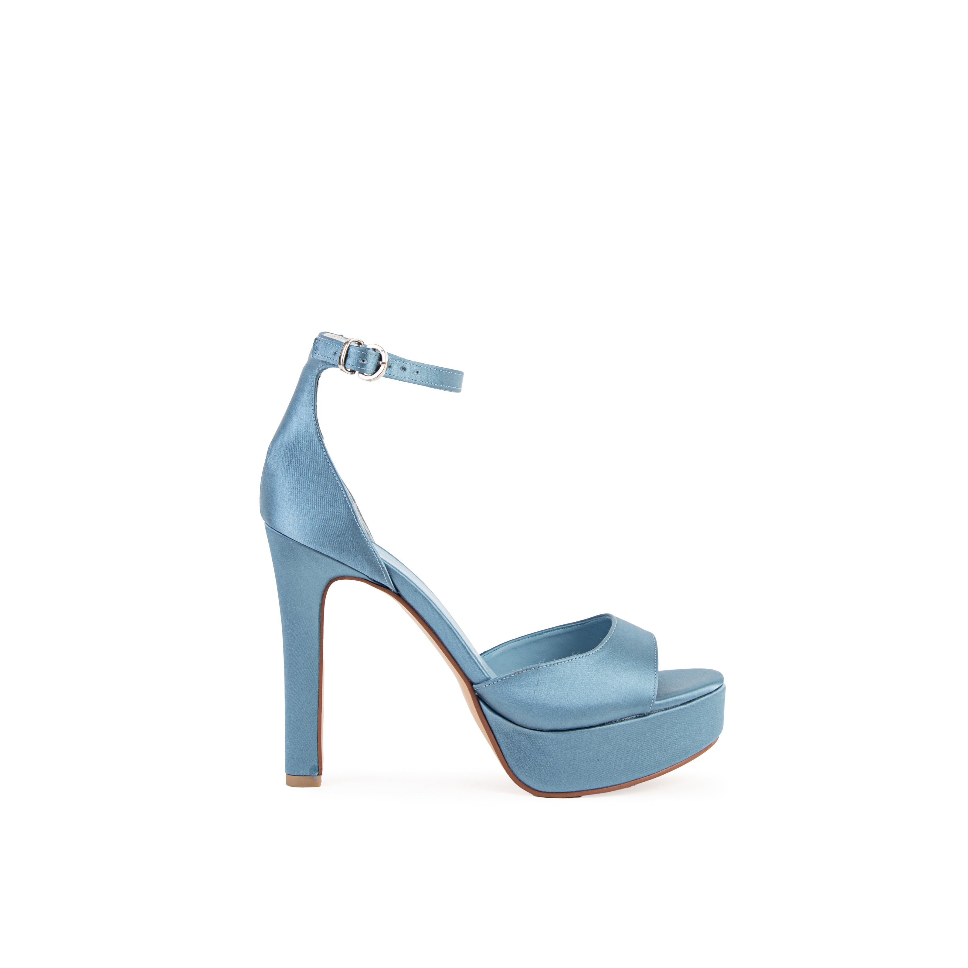 Sandalia de tacón alto AURA razo azul