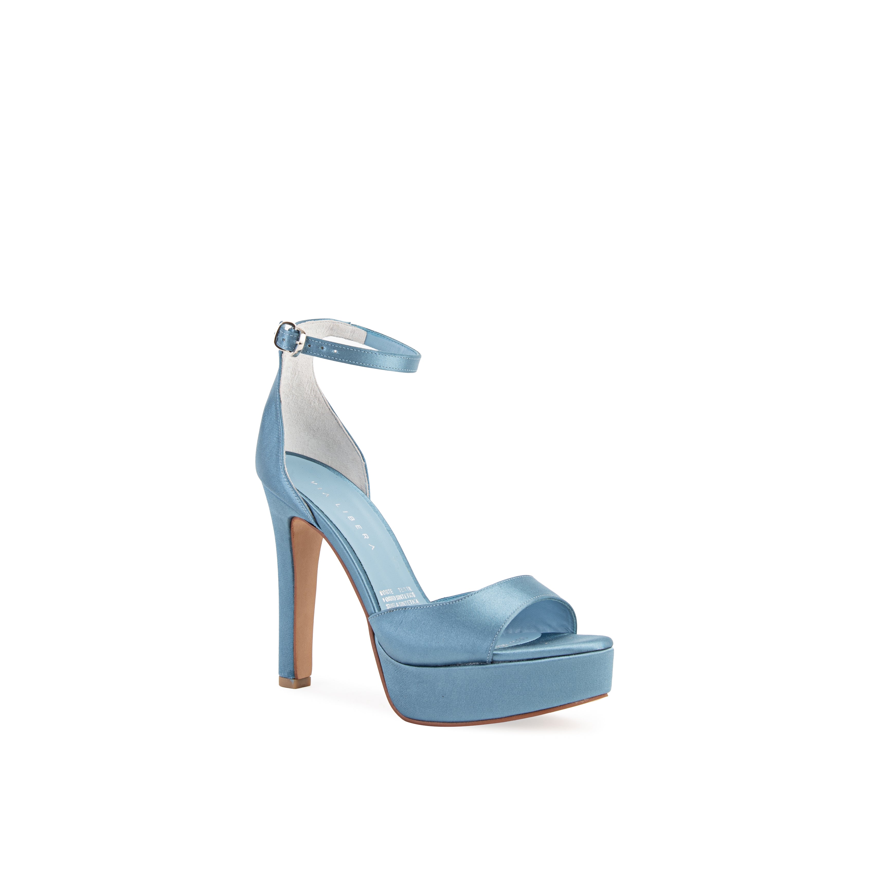 Sandalia de tacón alto AURA razo azul