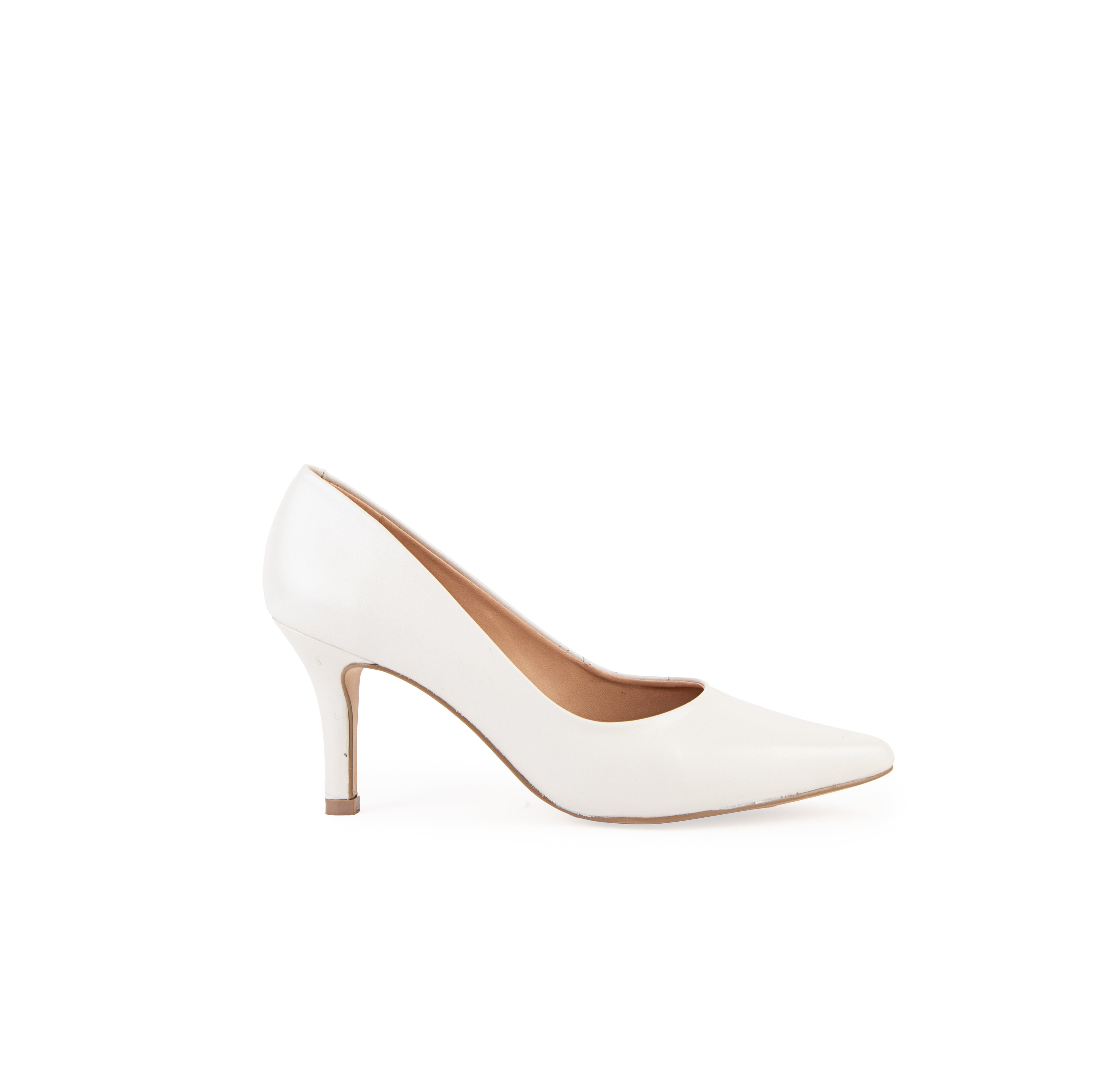 Zapatilla GLAM piel blanco perla
