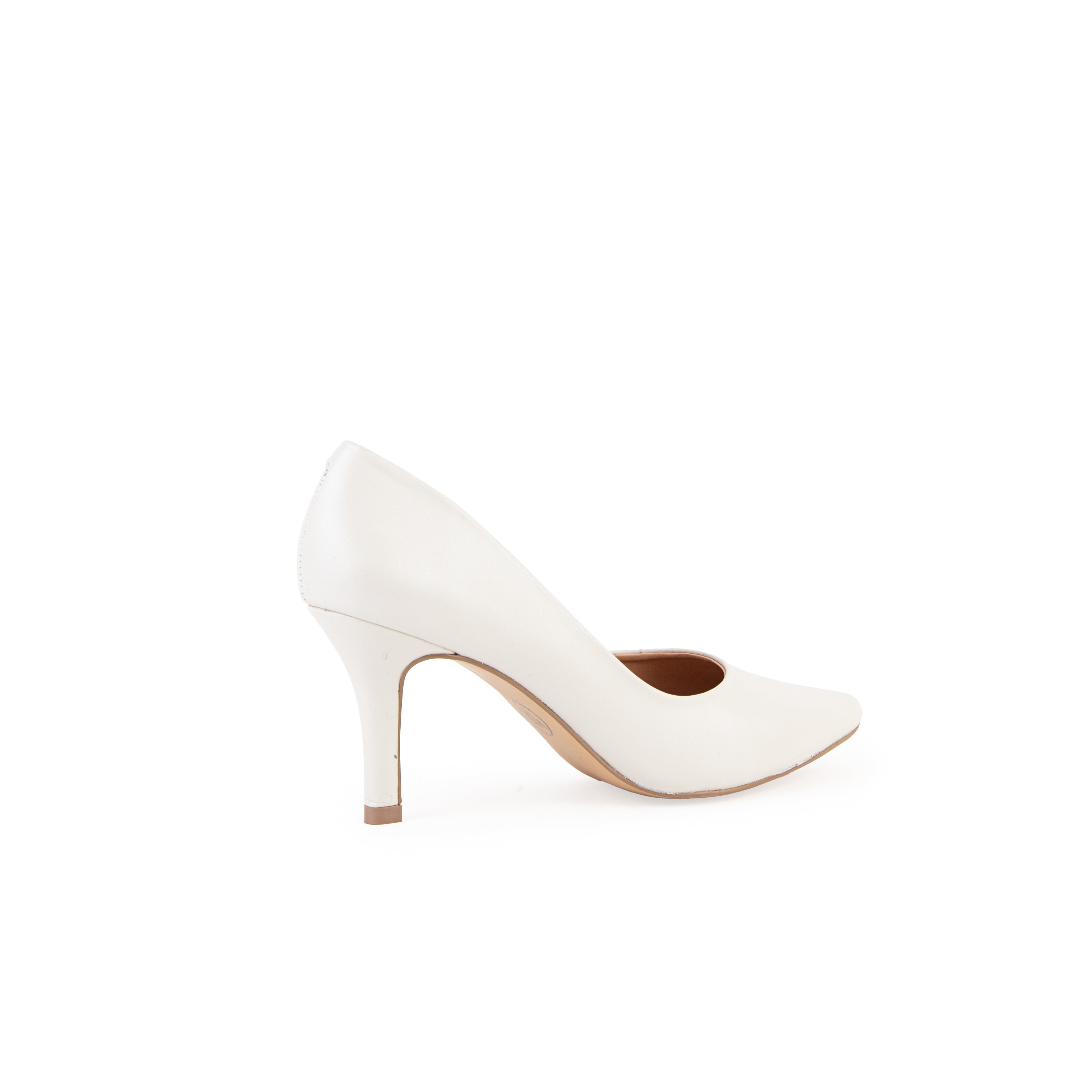 Zapatilla GLAM piel blanco perla
