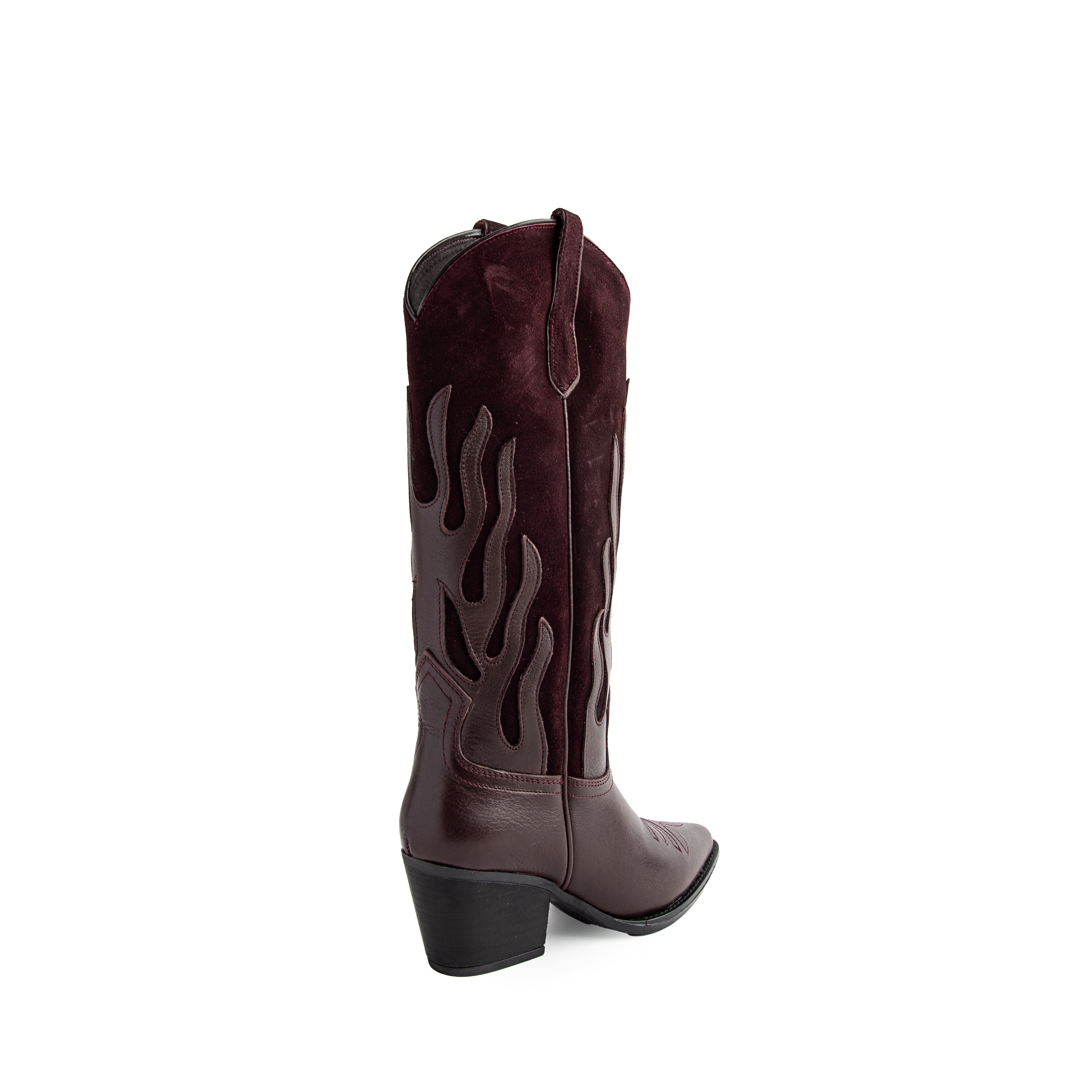 Bota MONTANA piel/gamuza black cherry