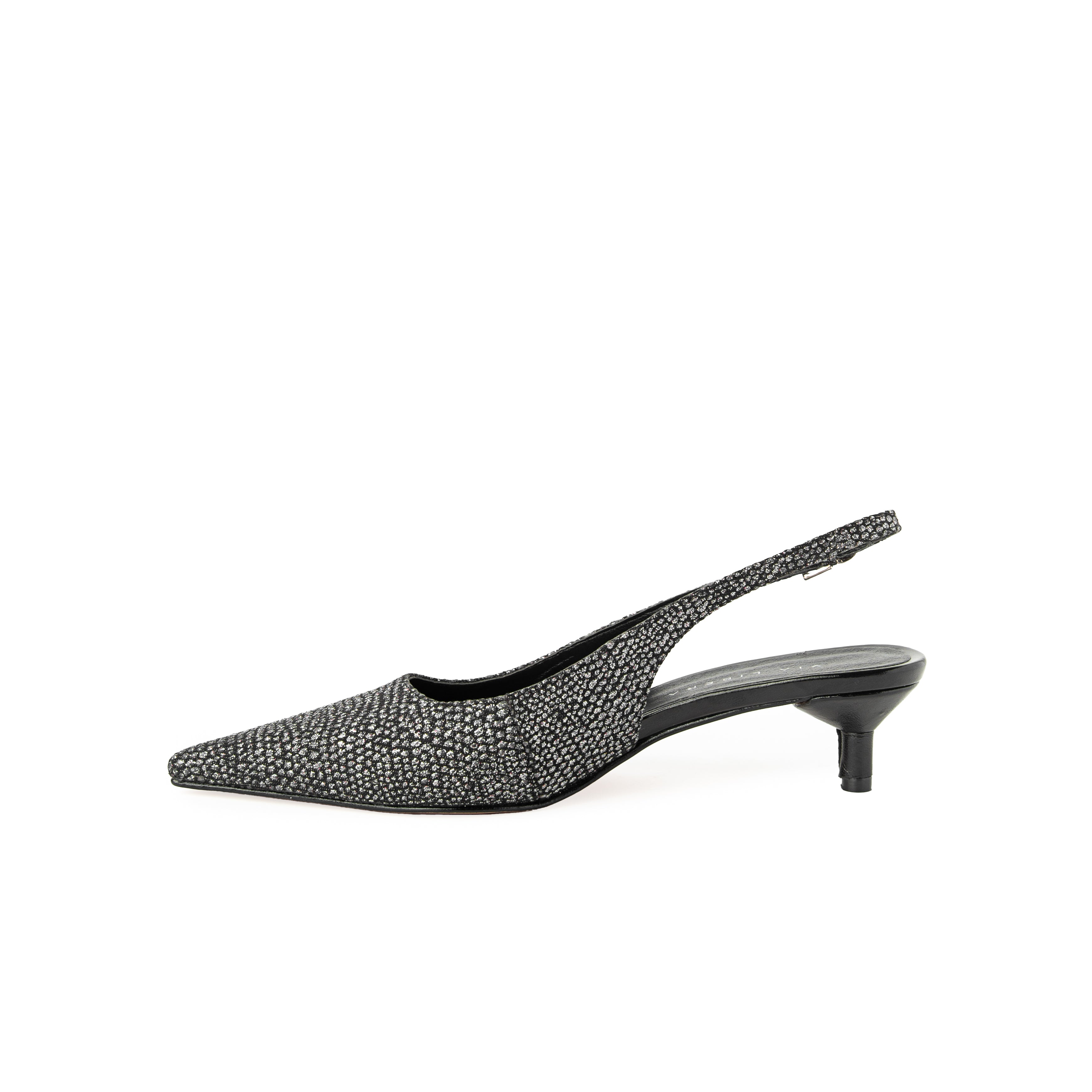 Zapatilla KITTEN negro glitter