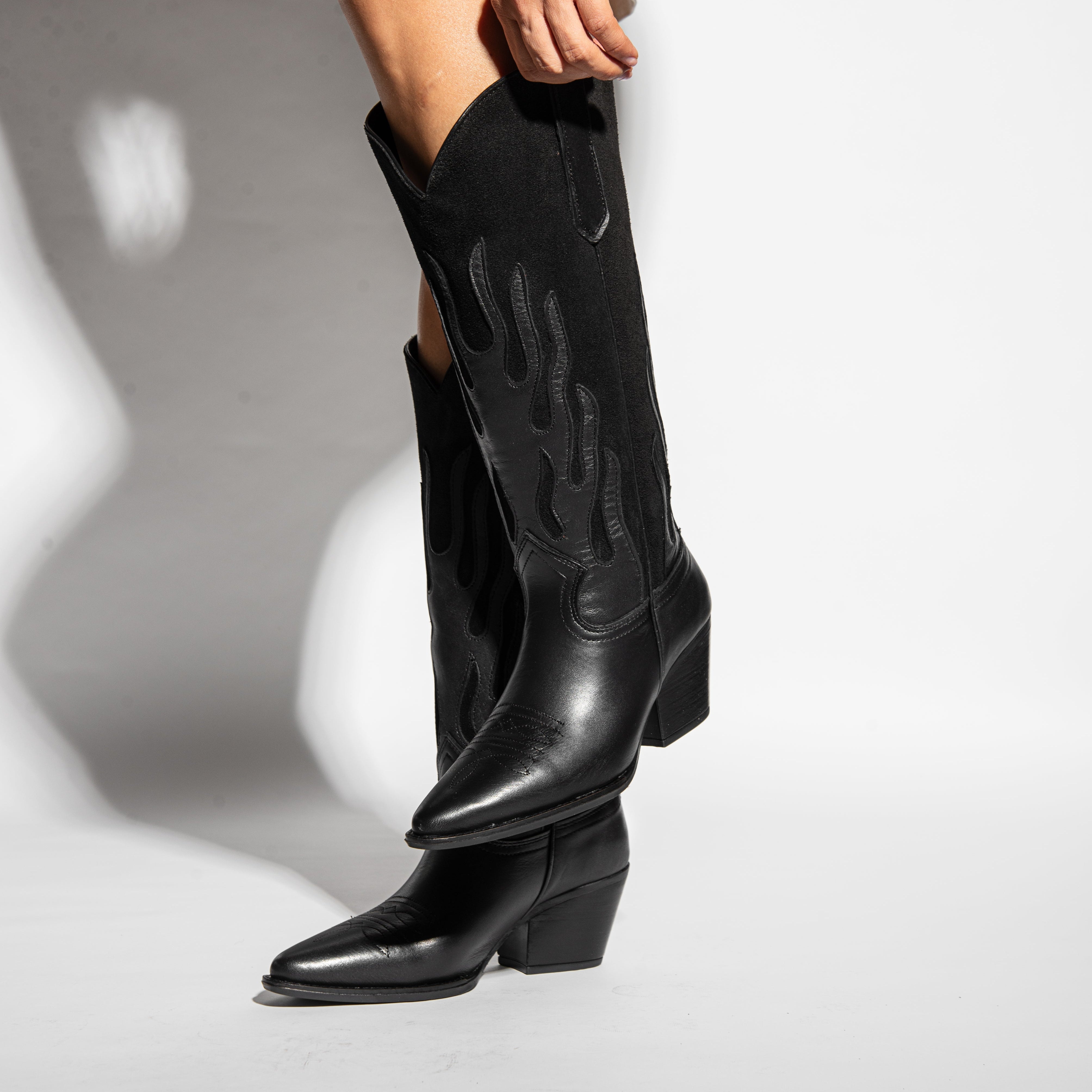 Bota MONTANA piel/gamuza negro
