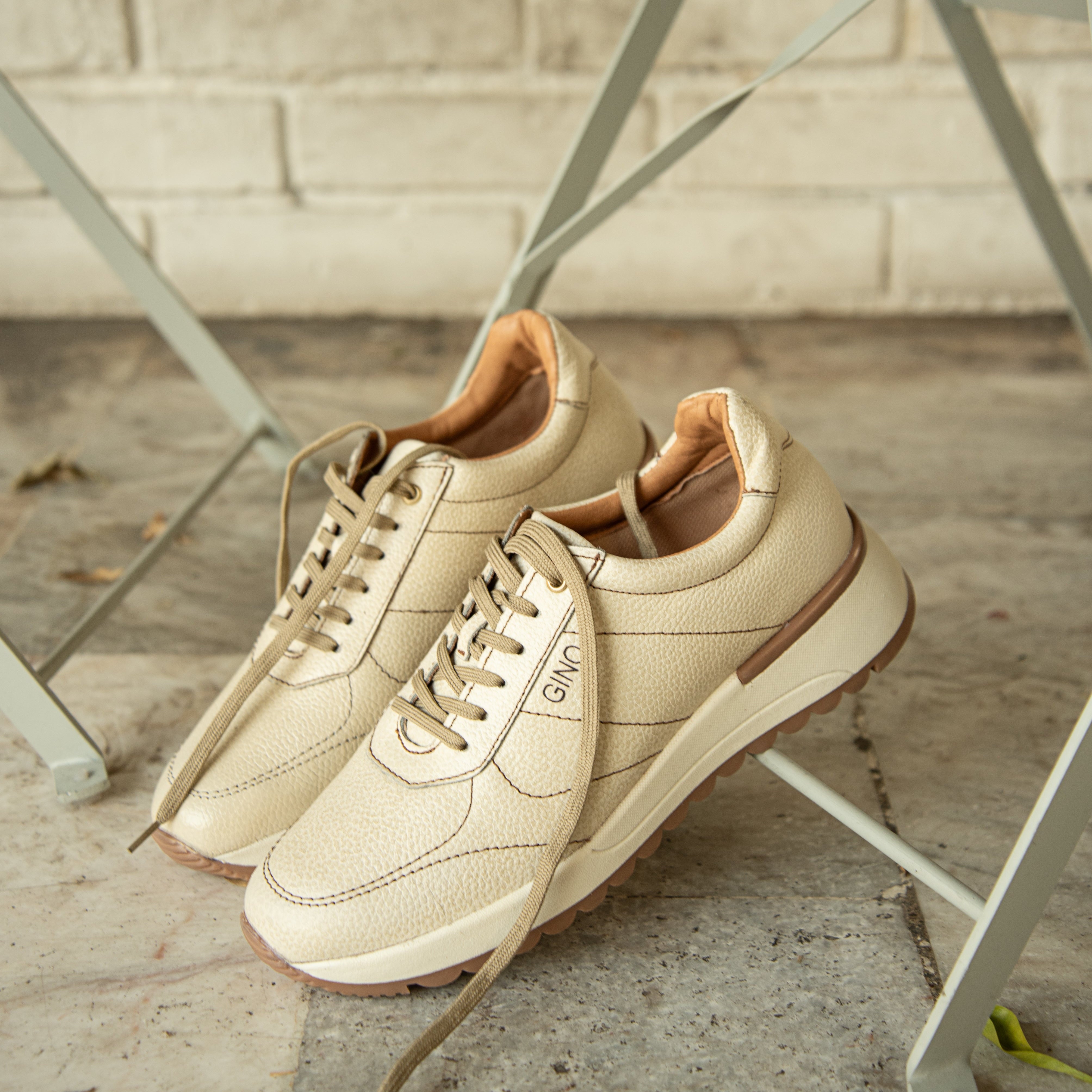 Tenis IVORY piel crema