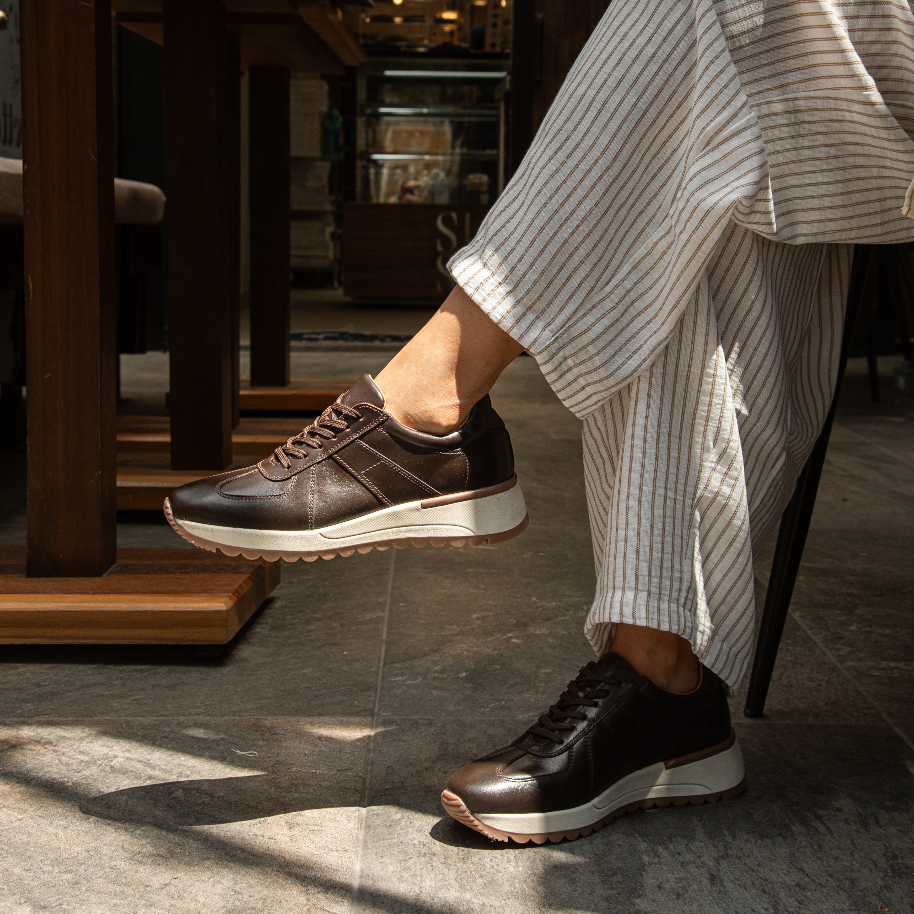Tenis IVORY piel moka