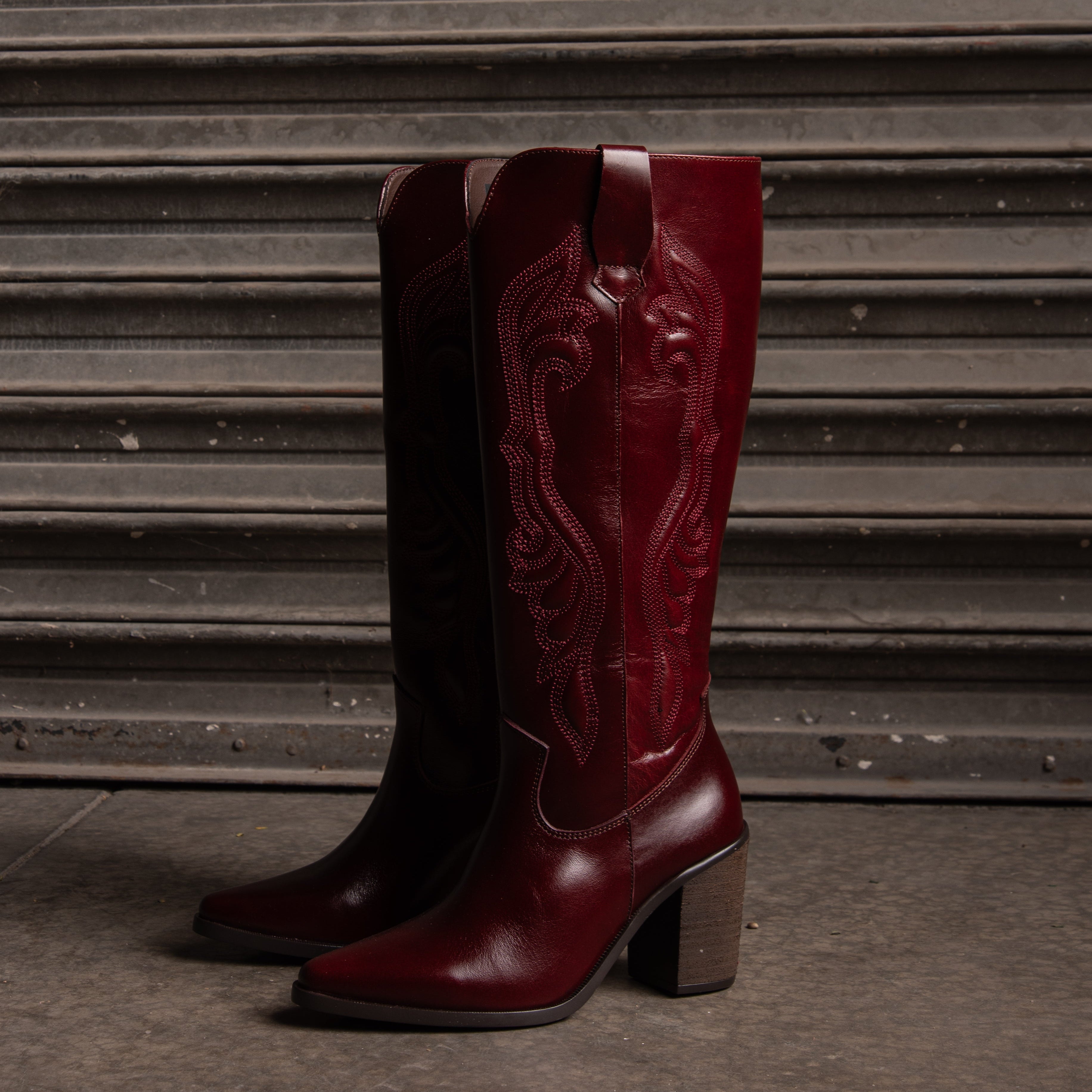 Bota KIRA piel burgundy
