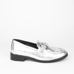 Mocasín FIRENZE piel plata