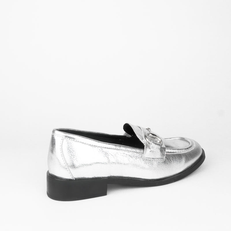 Mocasín FIRENZE piel plata