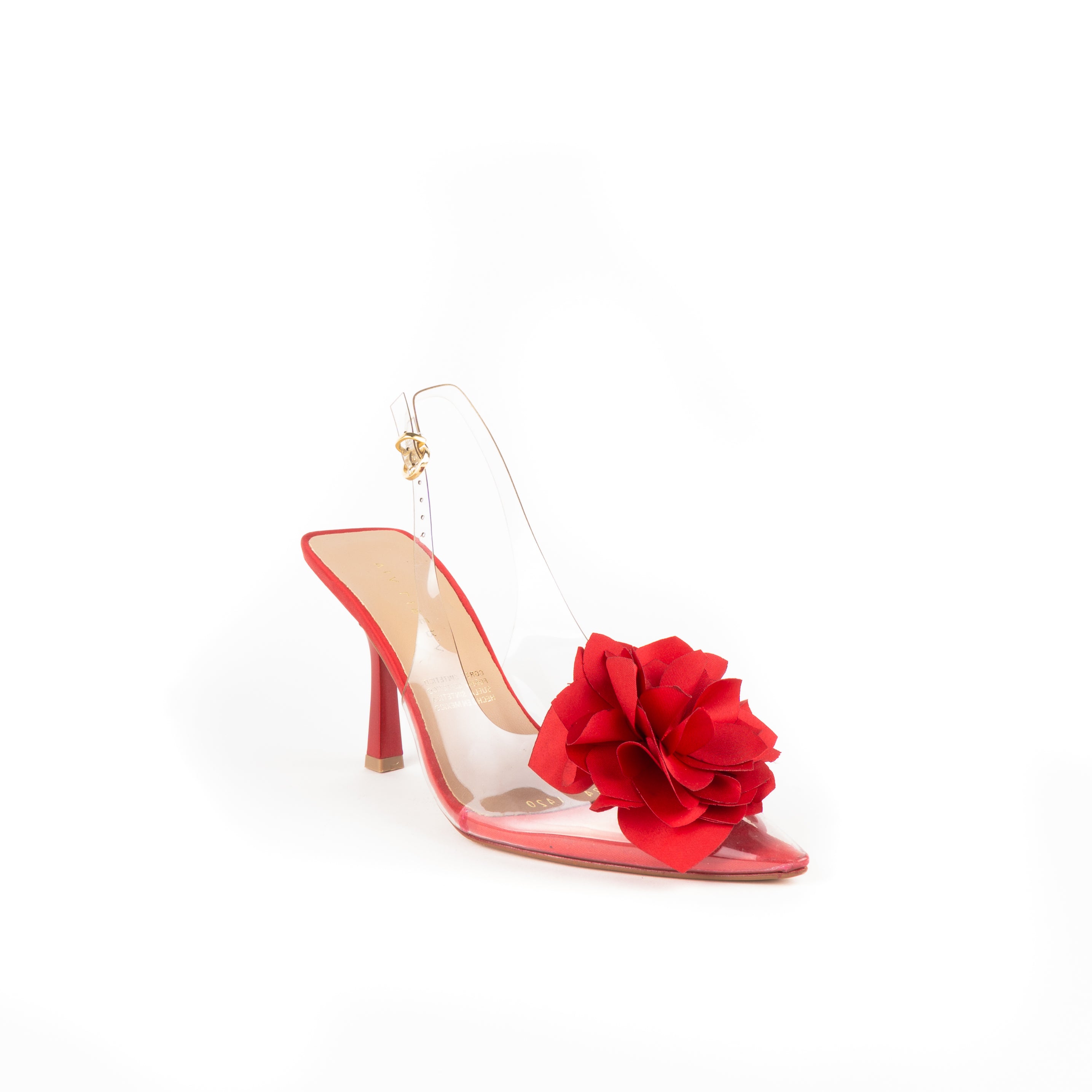 Zapatilla SI UNA VEZ flor rojo