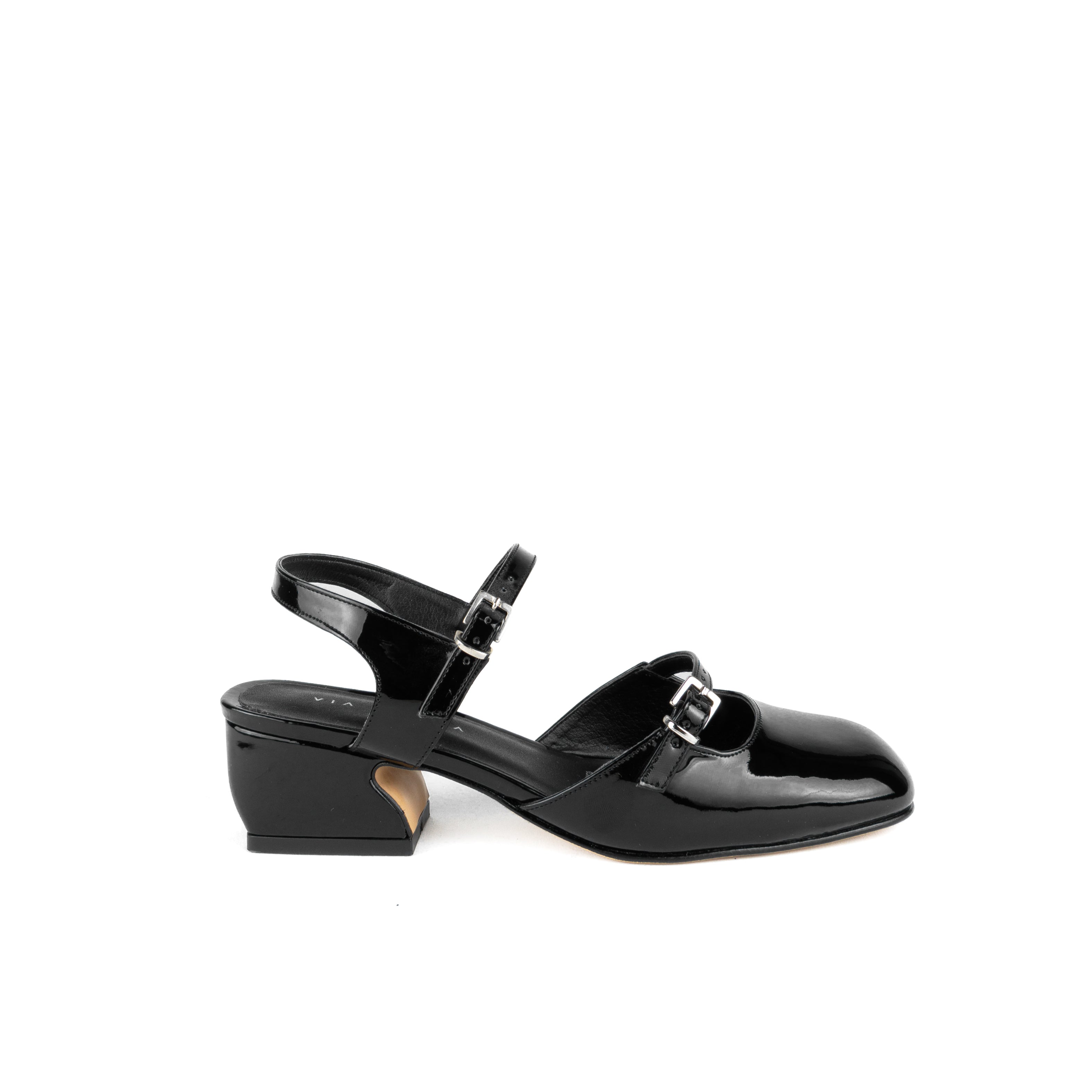 Zapatilla ONE charol negro