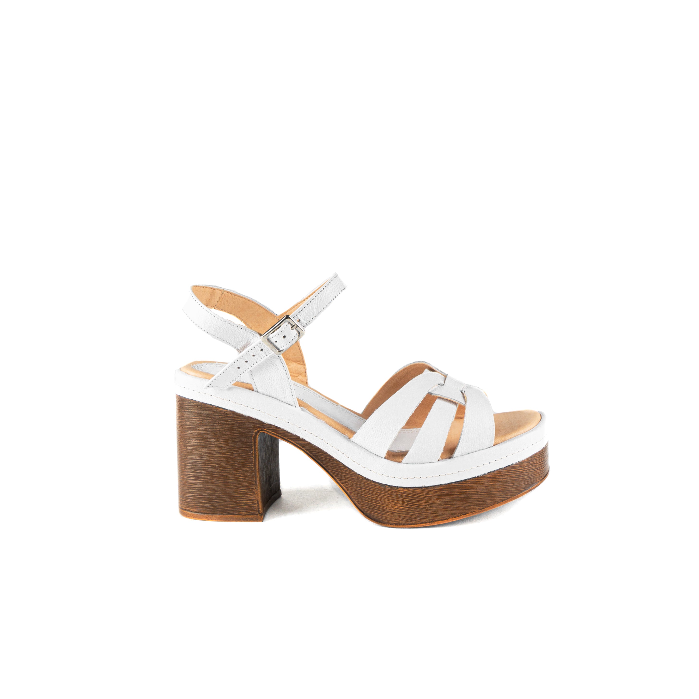 Sandalia TAURO piel blanco