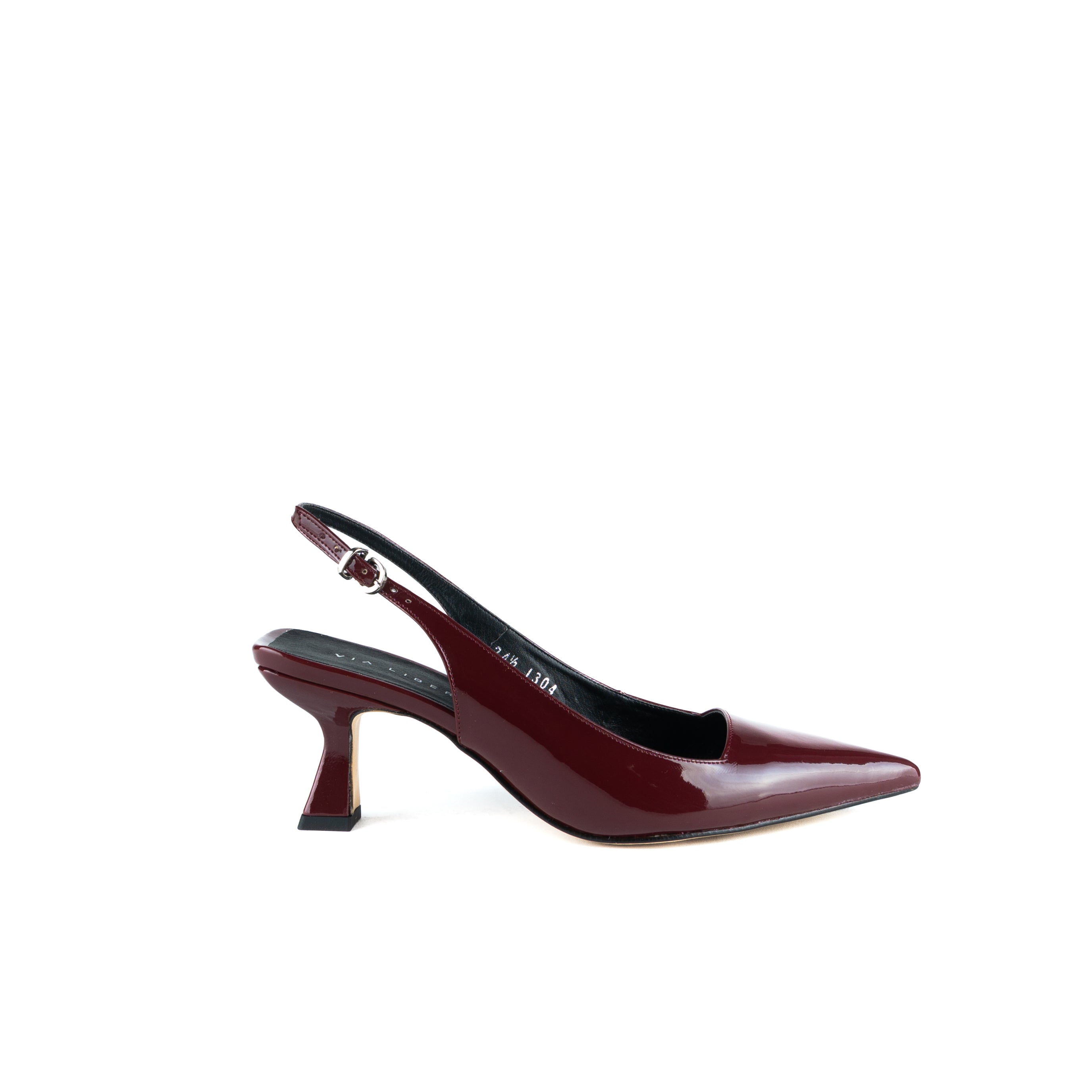 Zapatilla JANINE charol black cherry