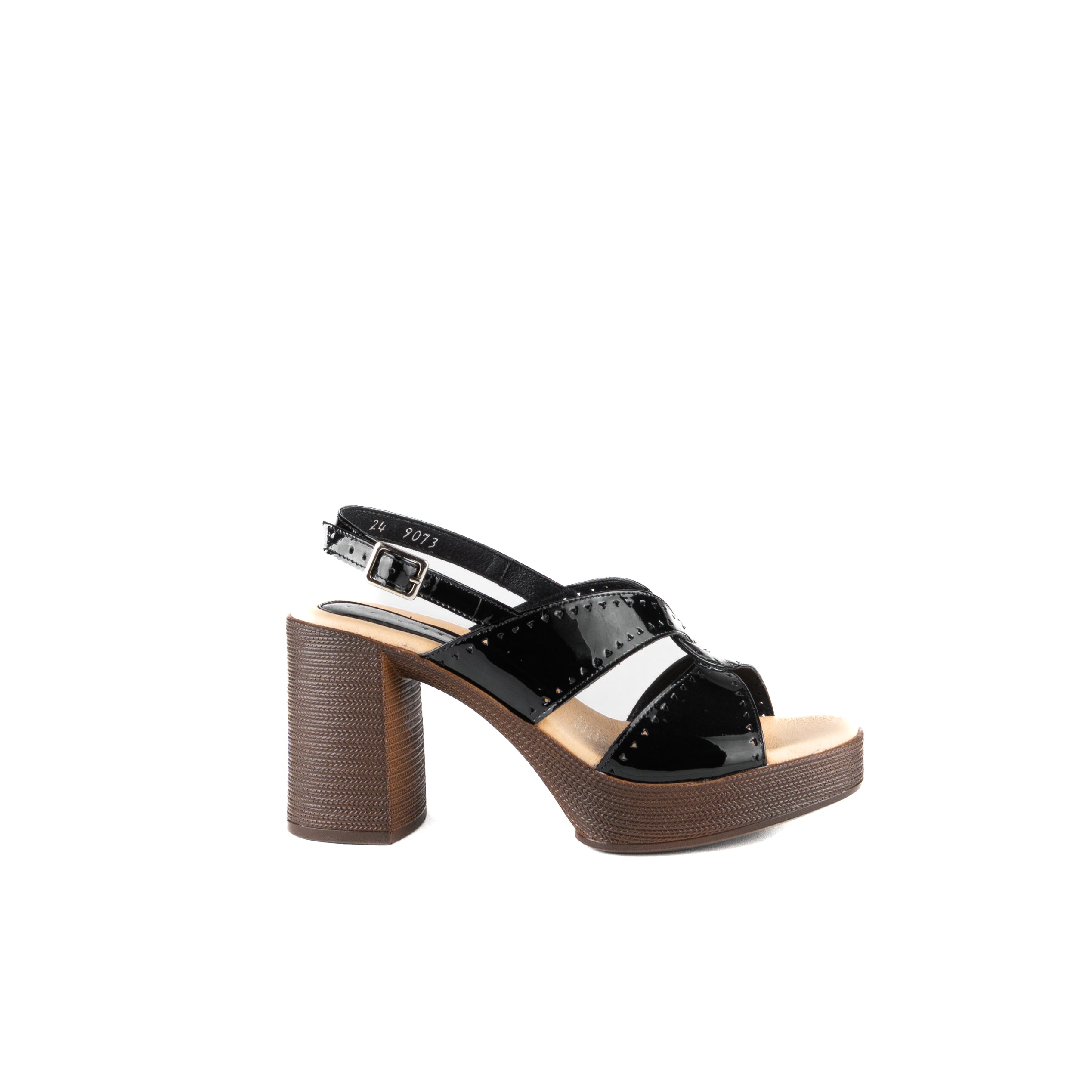 Sandalia LUNA charol negro