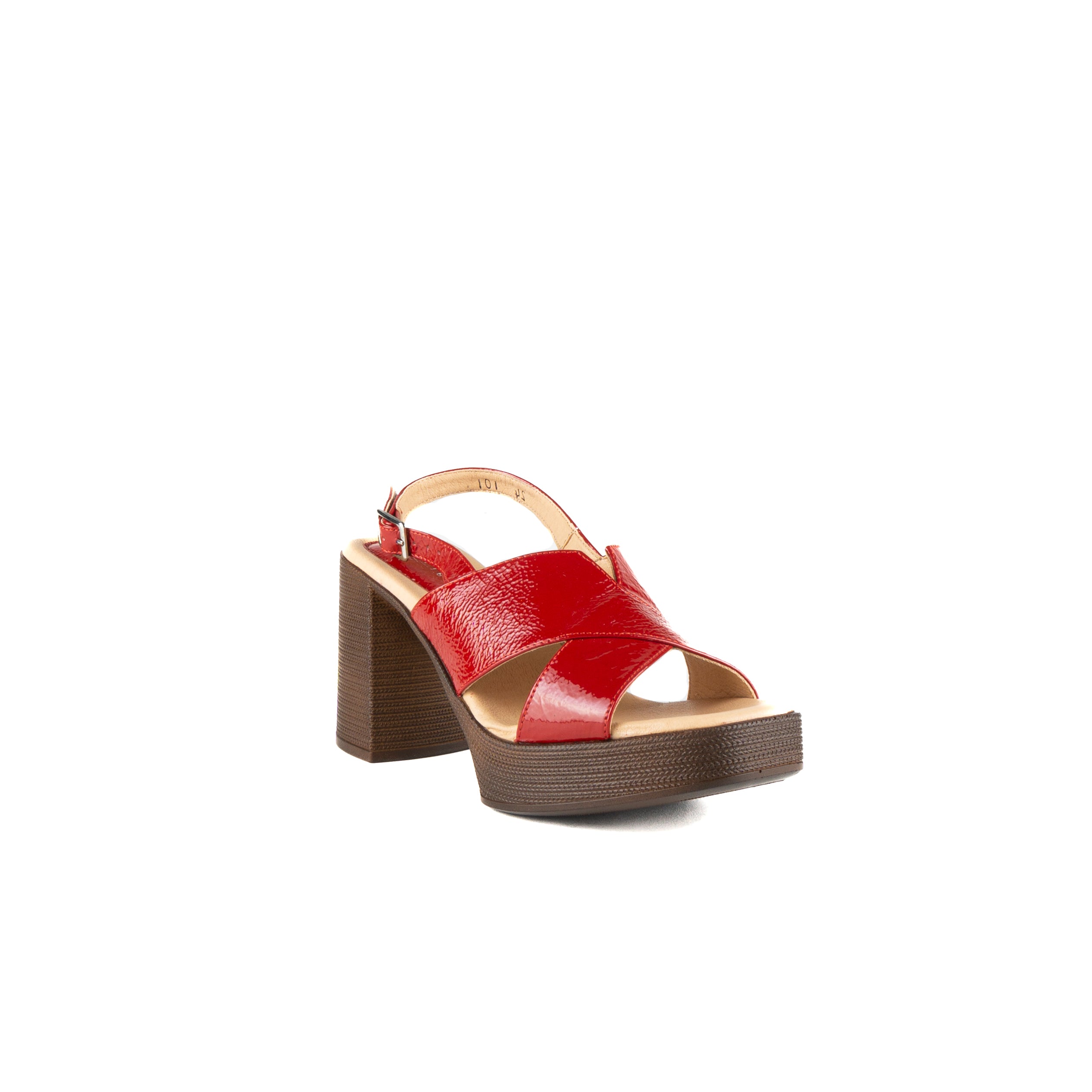 Sandalia ISLA charol rojo