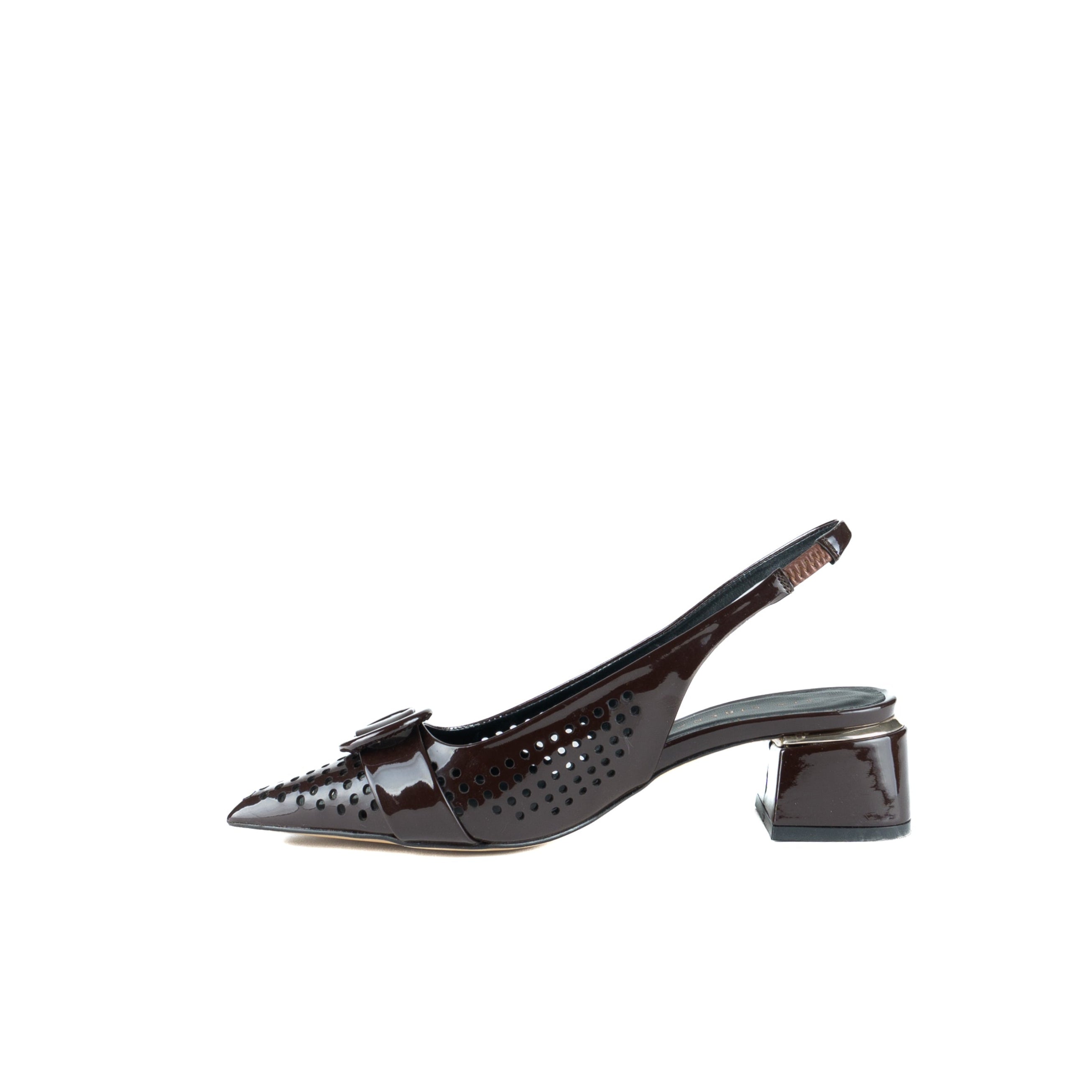 Zapatilla CHELSEA charol marron