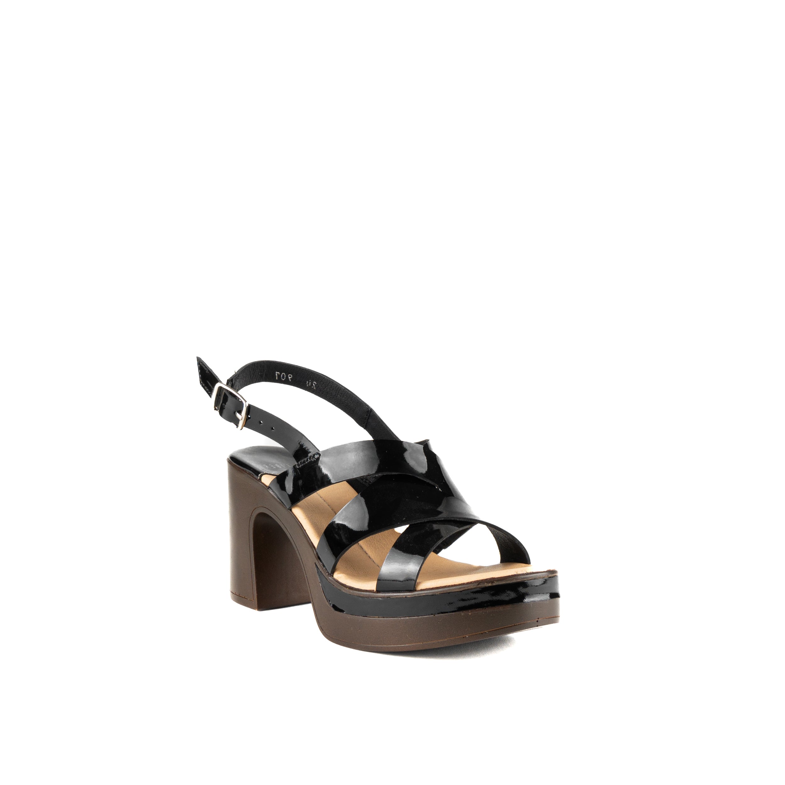 Sandalia VERONA charol negro