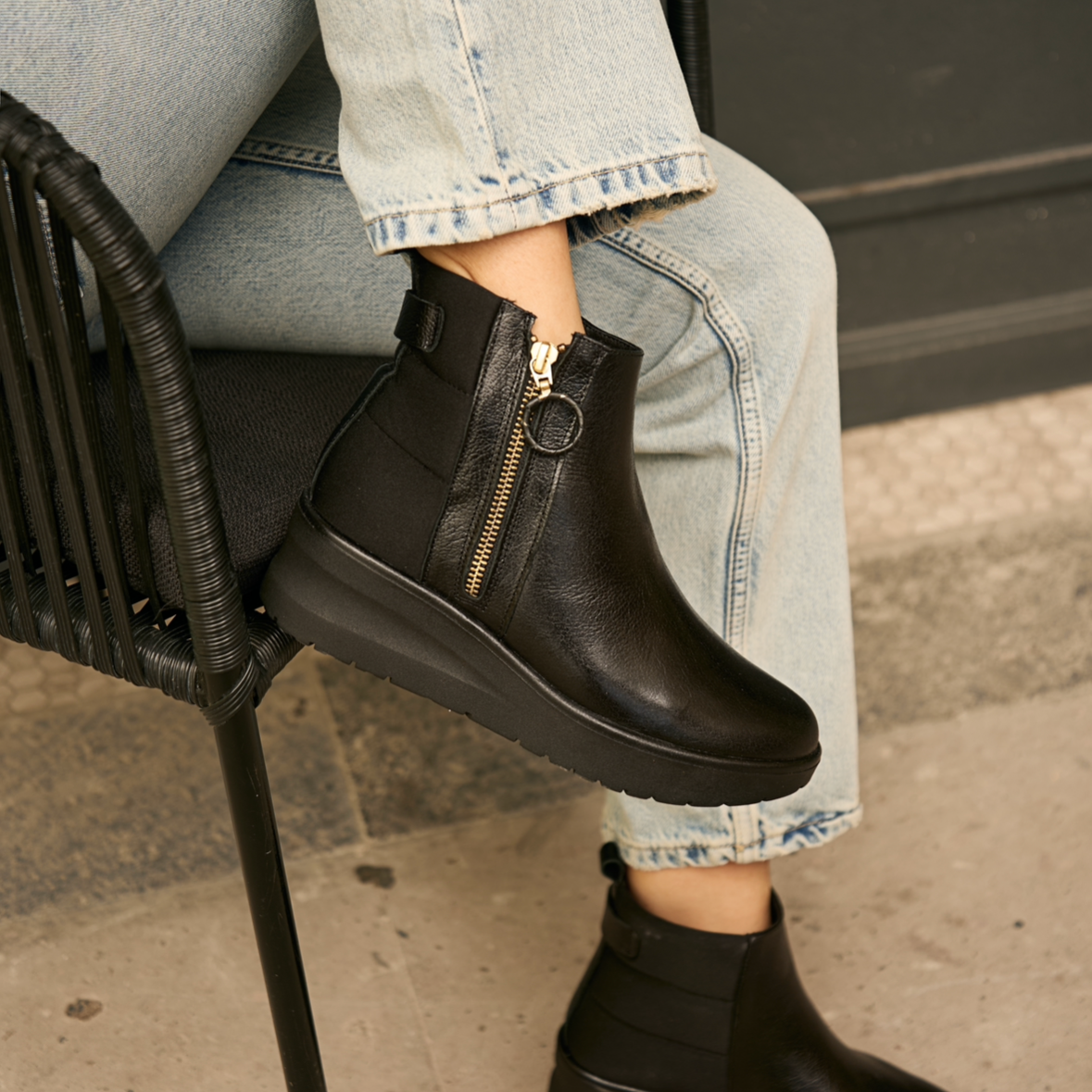 Botin ALAMEDA piel negro
