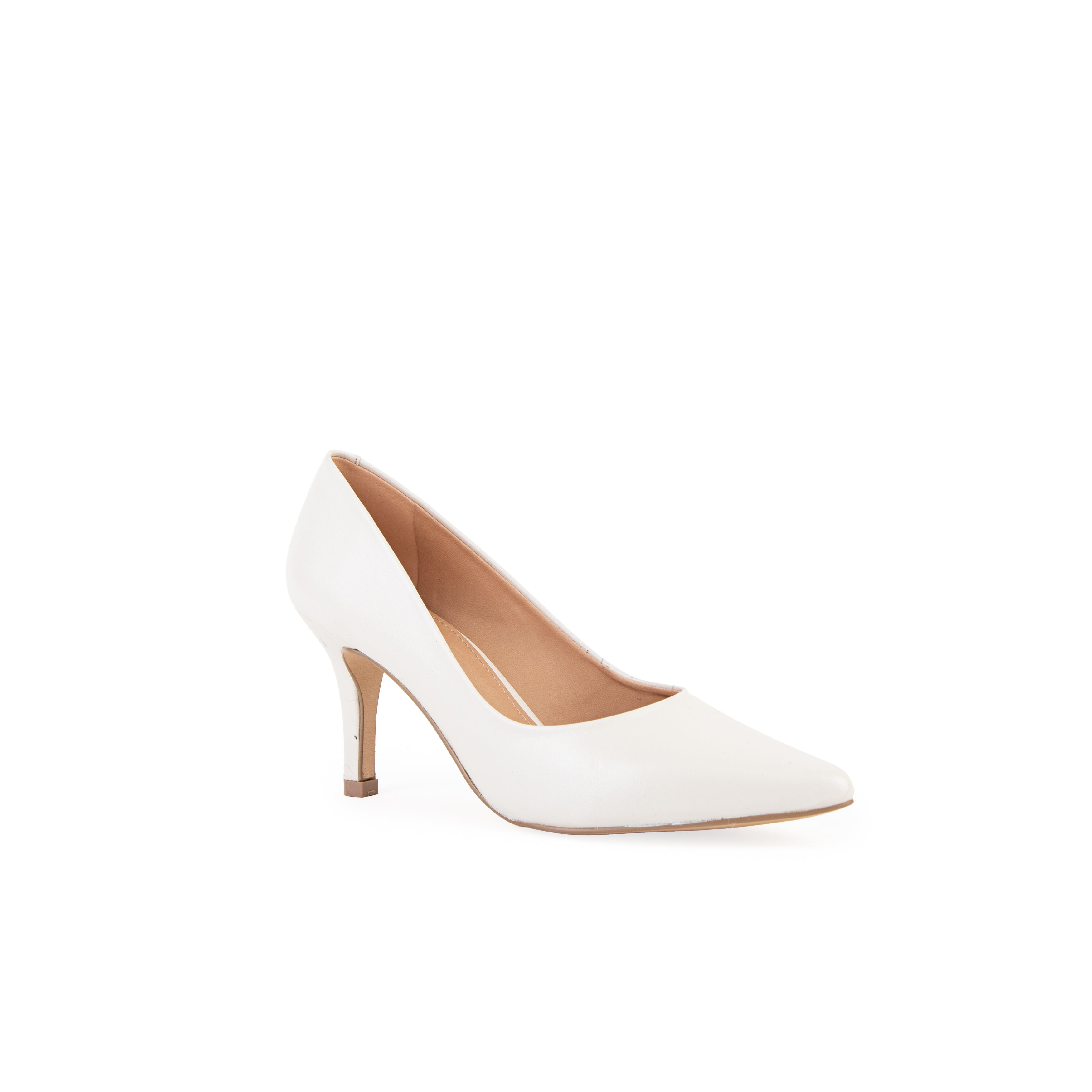 Zapatilla GLAM piel blanco perla