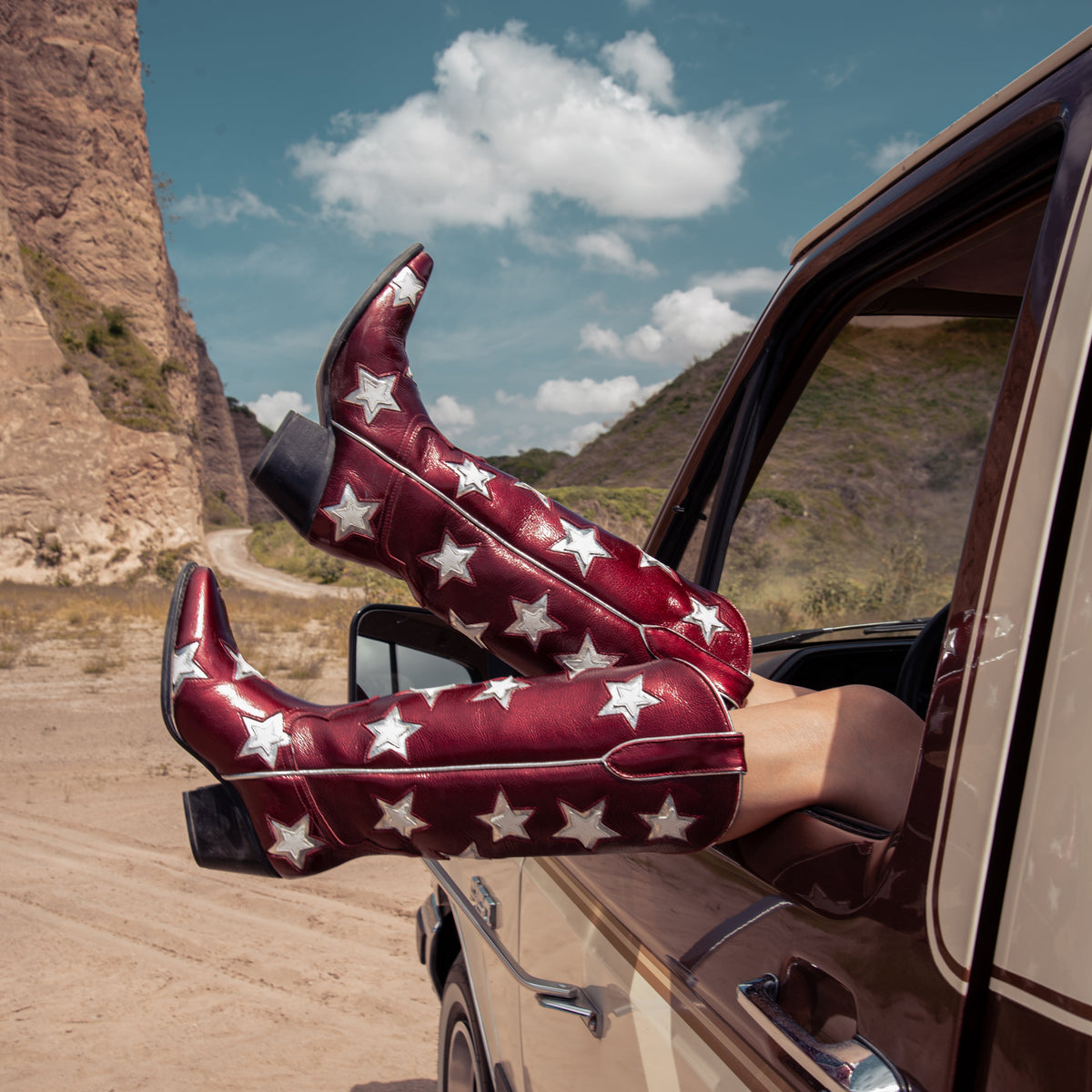 Bota TEXAS shine red