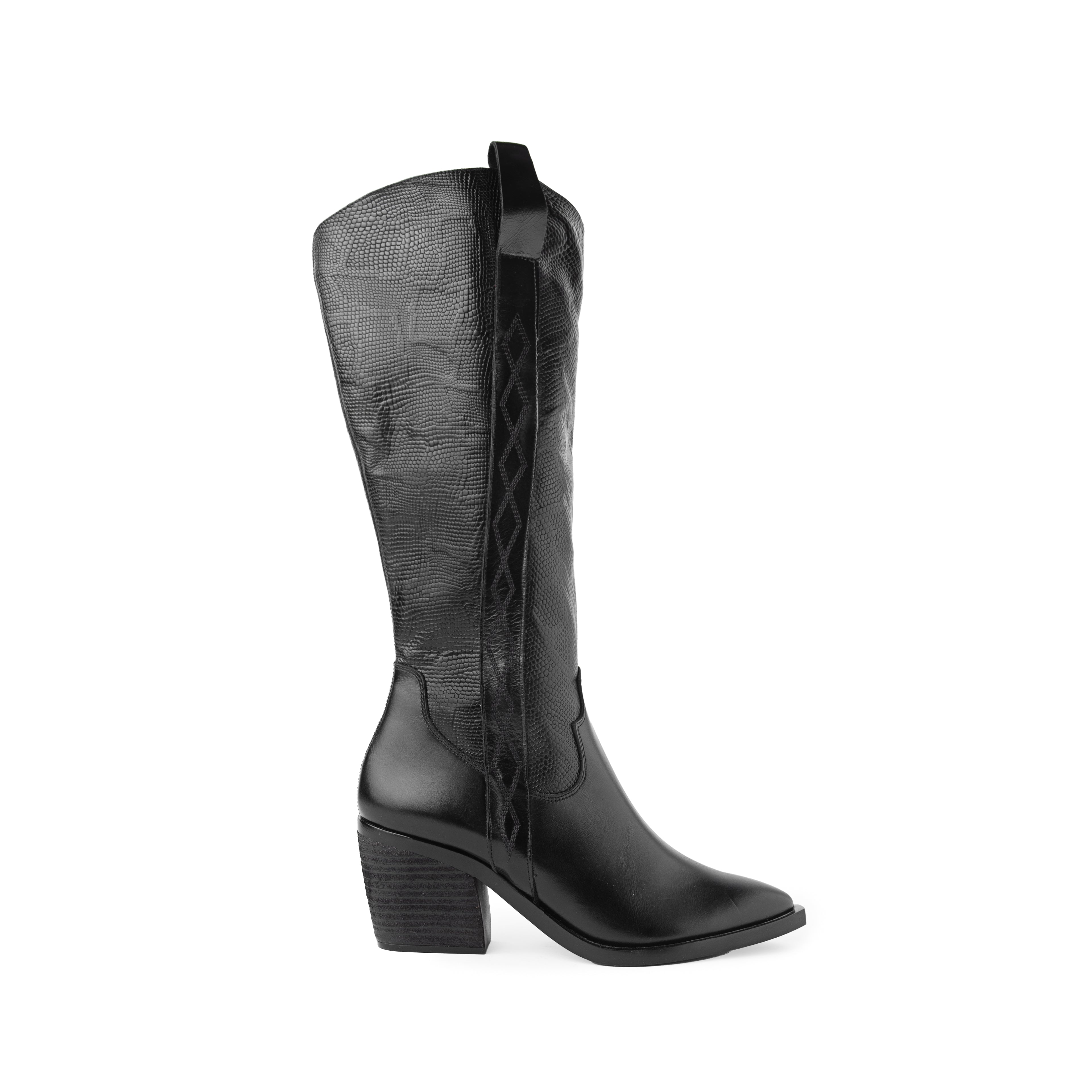 Bota DONNA grabada negro