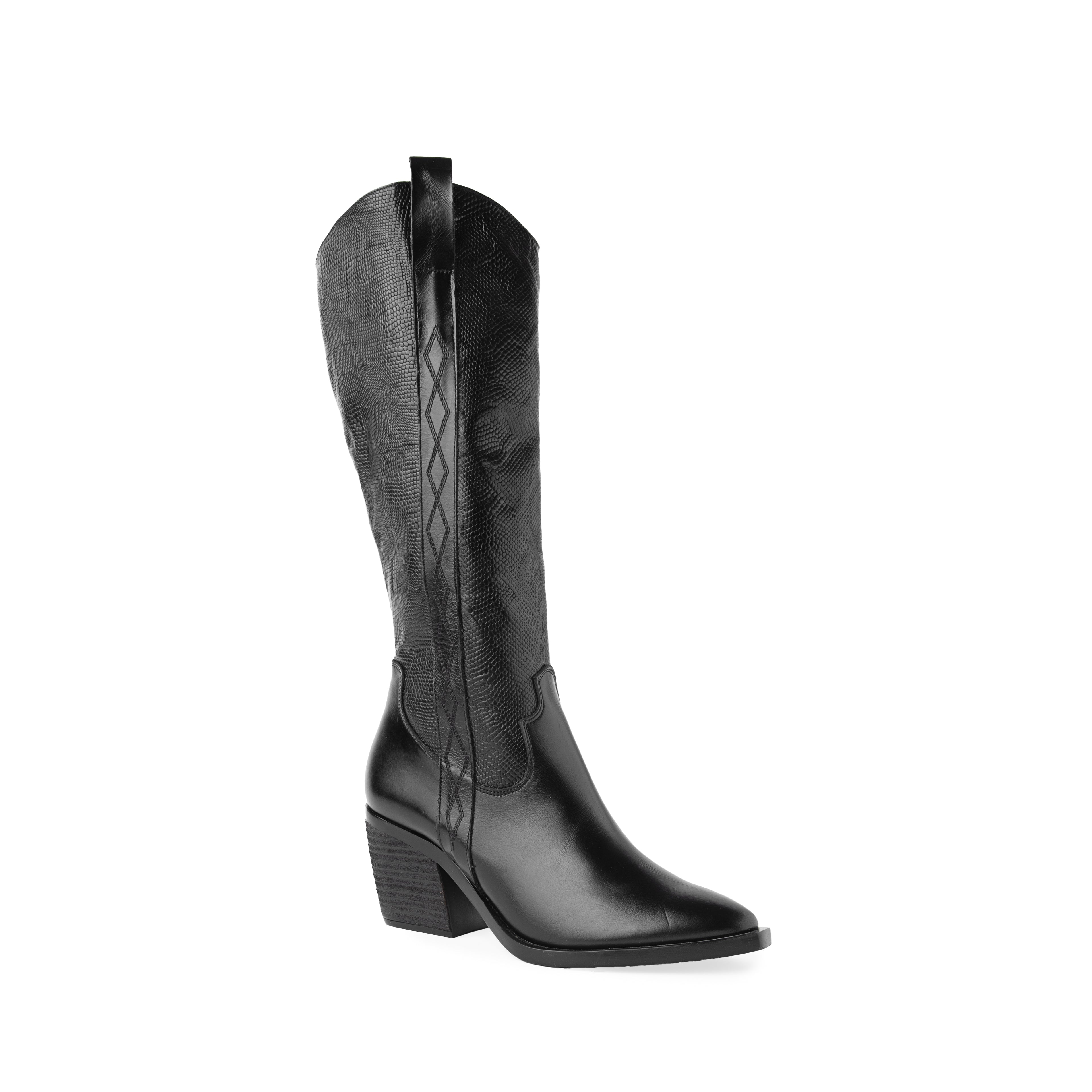 Bota DONNA grabada negro