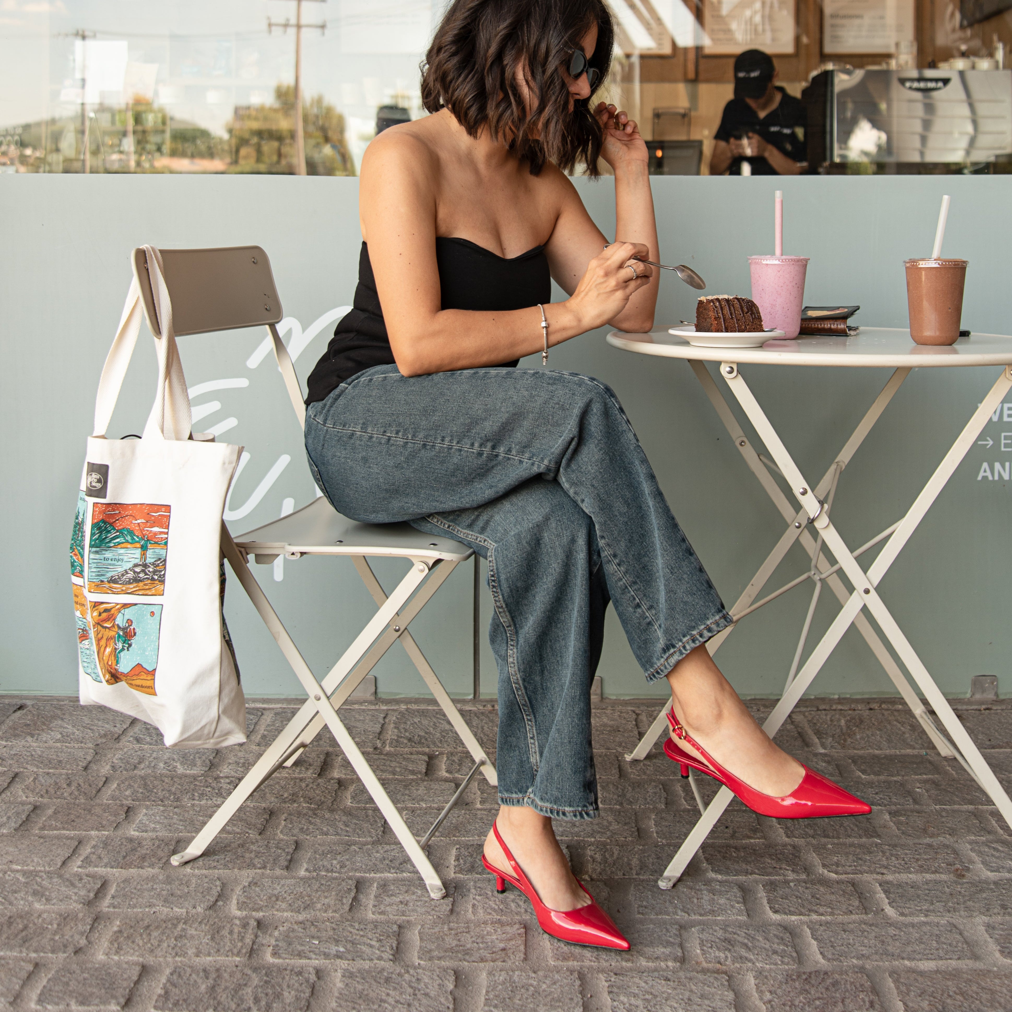 Zapatilla KITTEN charol rojo