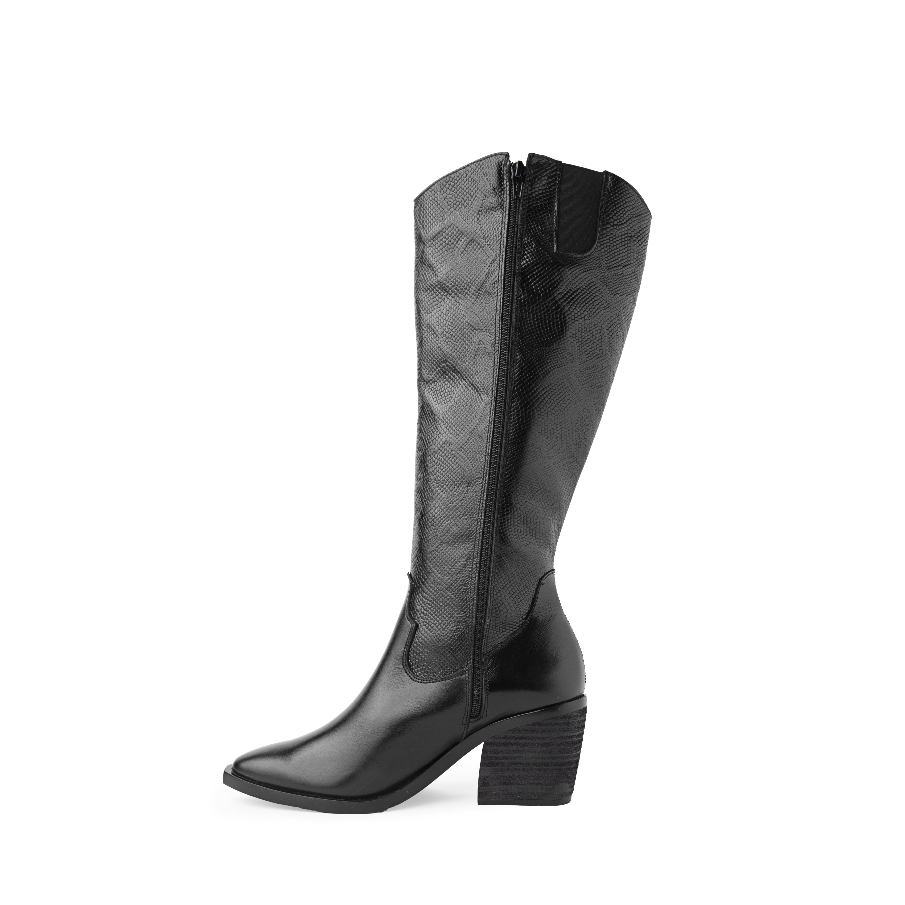 Bota DONNA grabada negro