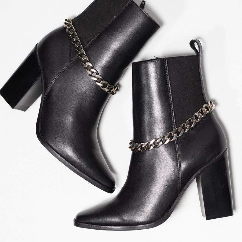Botin JANET piel negro