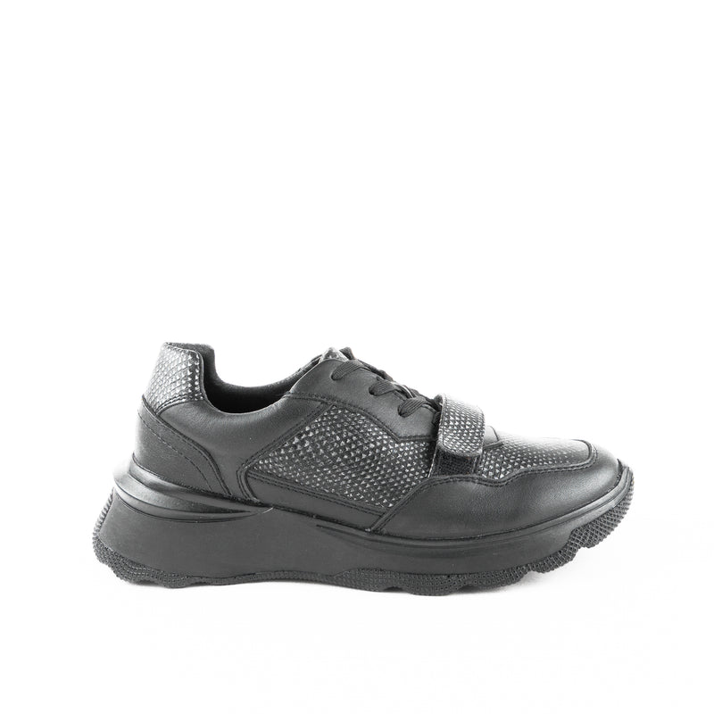 Tenis STRAP piel negro