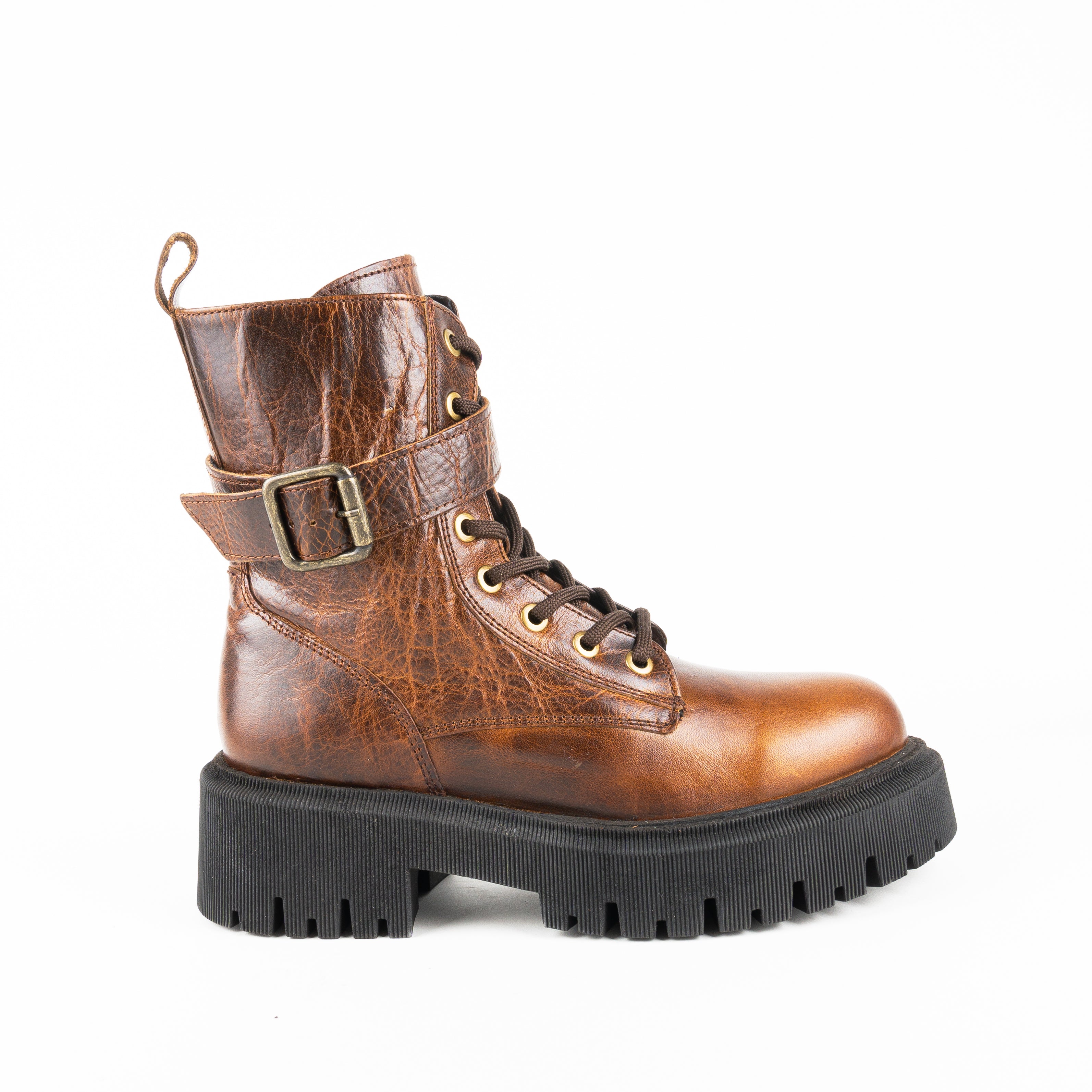 Botin WOOD piel miel