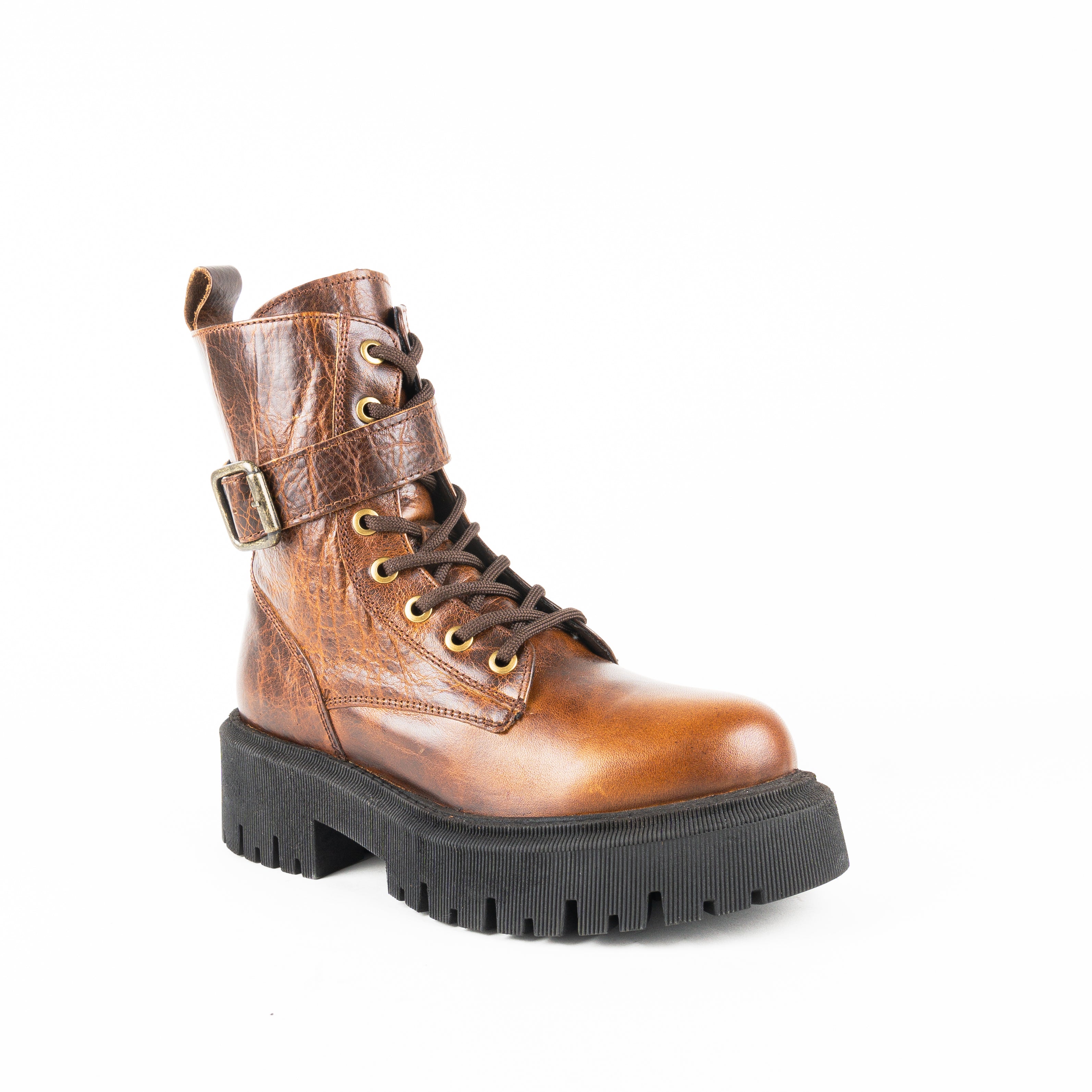 Botin WOOD piel miel