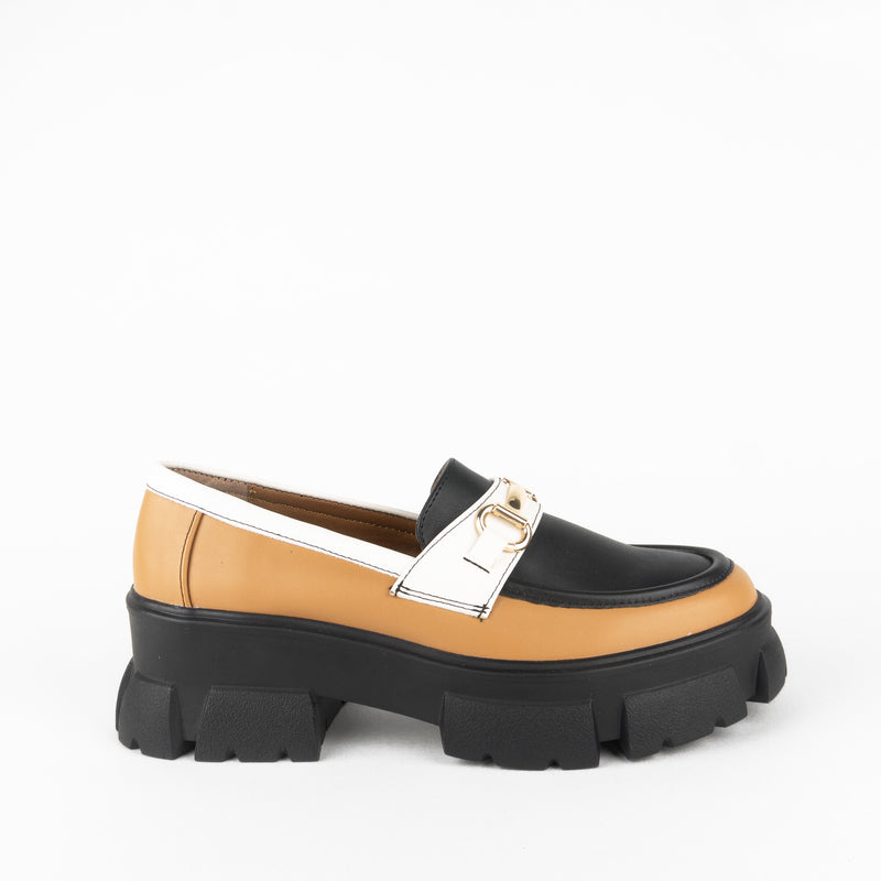Mocasin GINEBRA negro miel