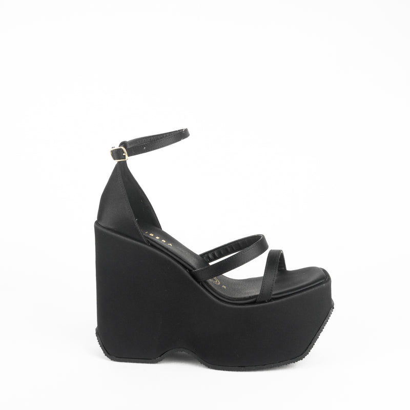 Sandalia SAINT satin negro