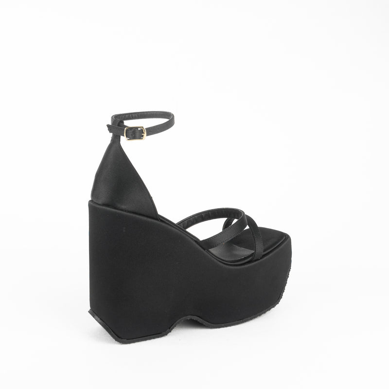 Sandalia SAINT satin negro