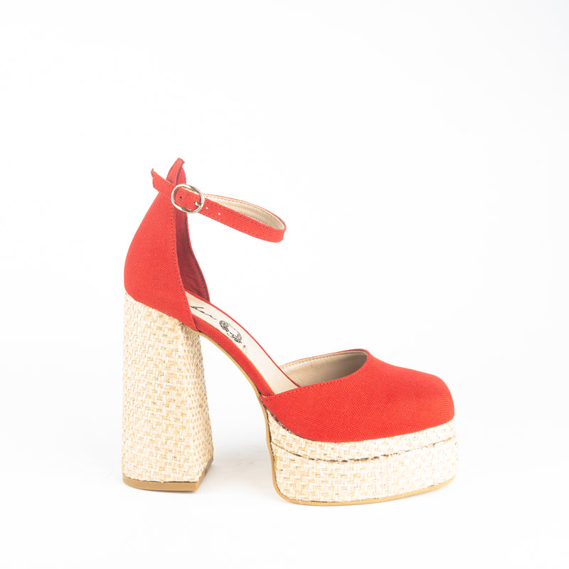 Zapatilla MIRACLE denim rojo