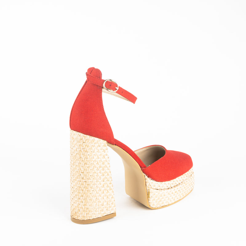 Zapatilla MIRACLE denim rojo