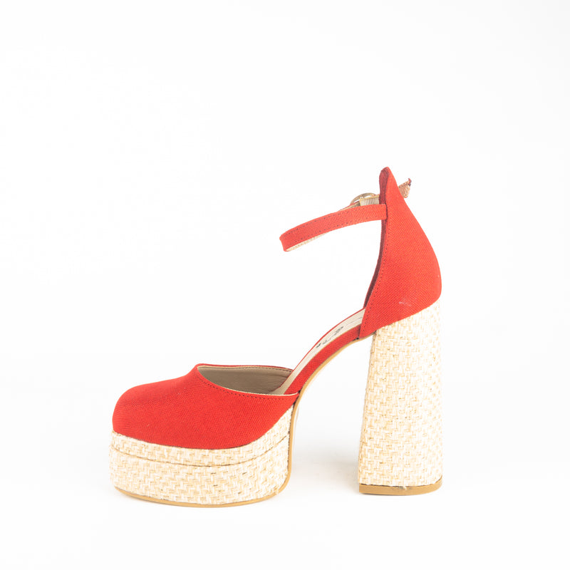 Zapatilla MIRACLE denim rojo